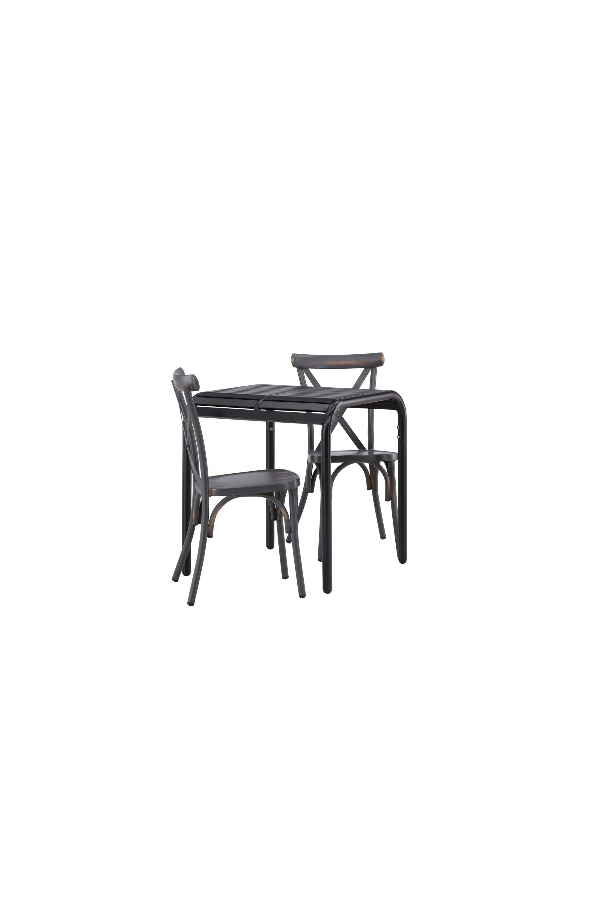 Borneo Outdoor-Tischset + Tablas 70cm/2St. in Scharz präsentiert im Onlineshop von KAQTU Design AG. Gartentischset ist von Venture Home