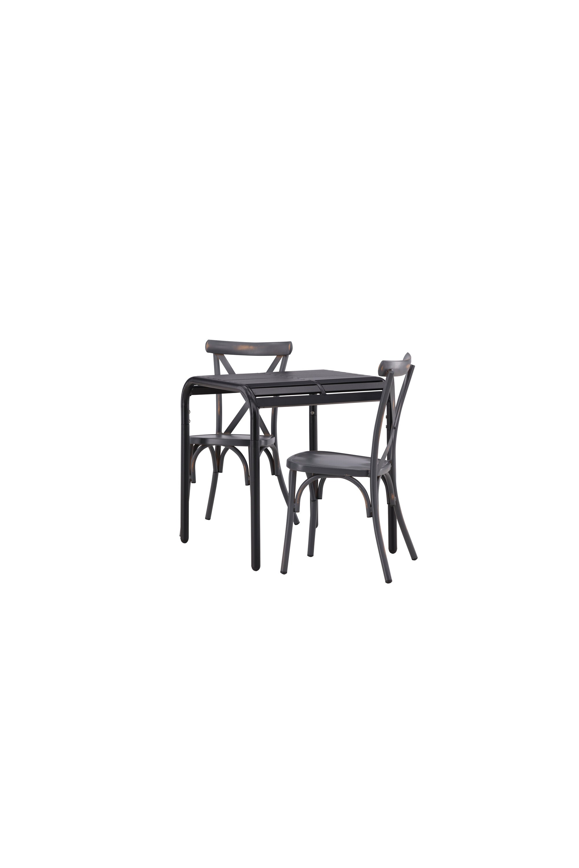 Borneo Outdoor-Tischset + Tablas 70cm/2St. in Scharz präsentiert im Onlineshop von KAQTU Design AG. Gartentischset ist von Venture Home