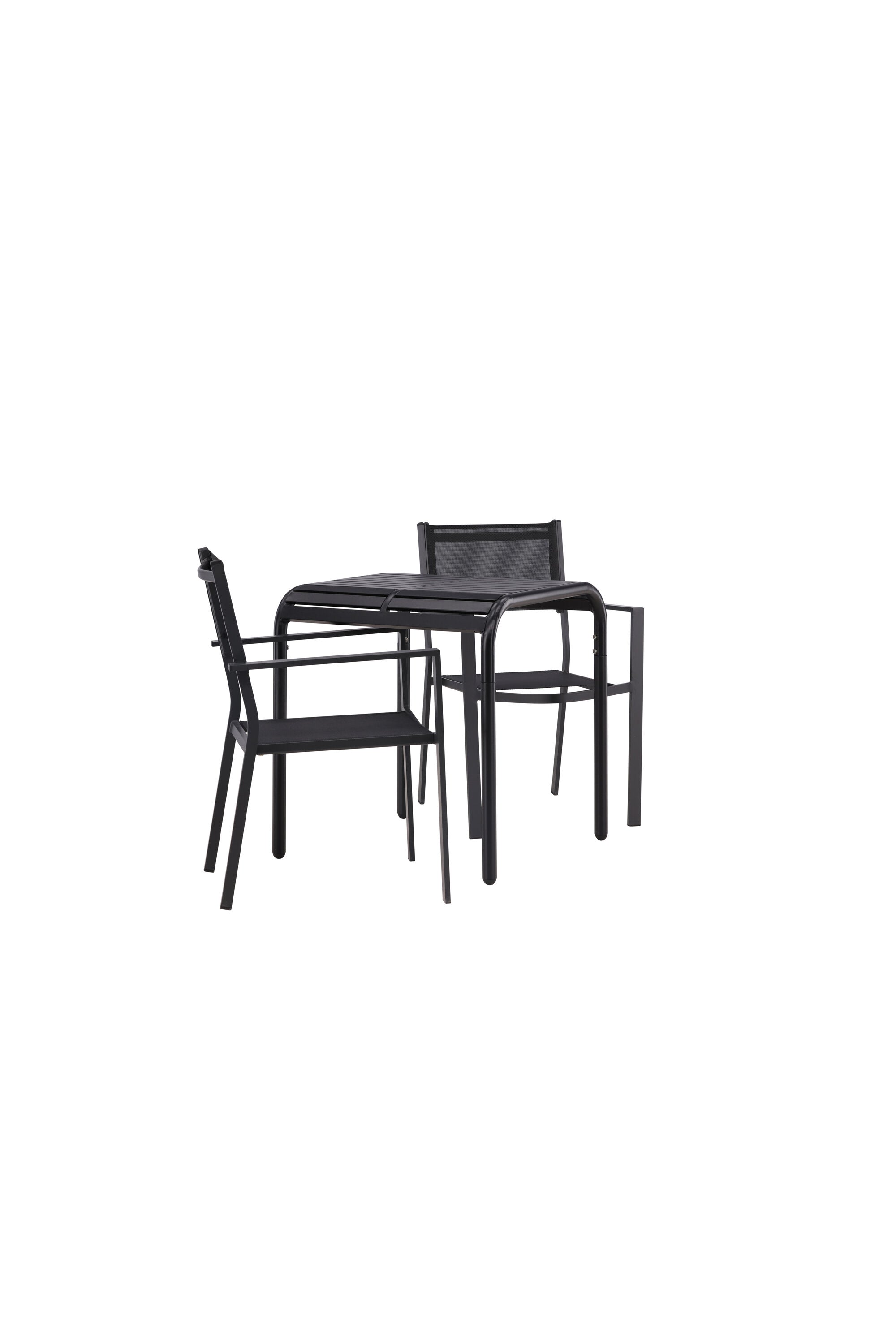 Borneo Outdoor-Tischset + Copacabana 70cm/2St. in Schwarz präsentiert im Onlineshop von KAQTU Design AG. Gartentischset ist von Venture Home