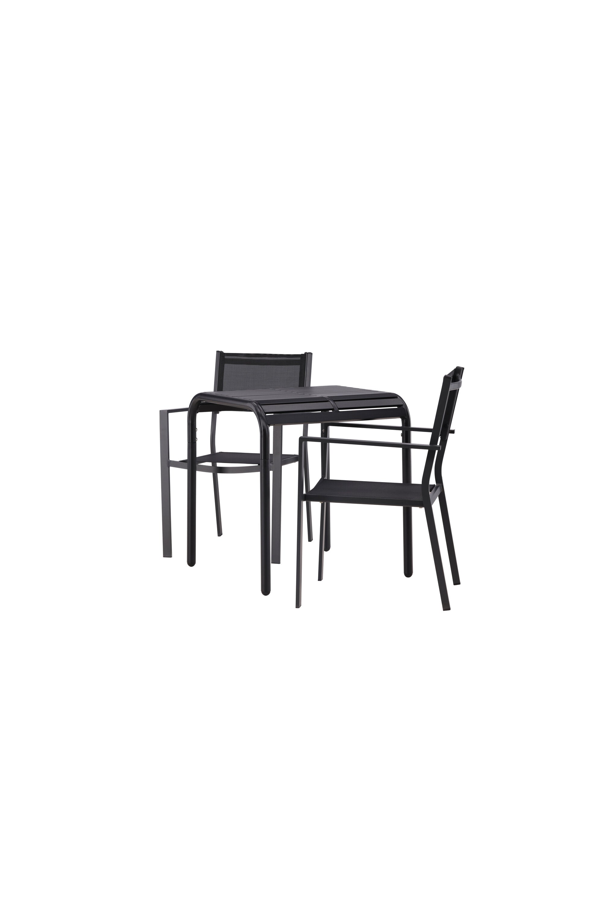 Borneo Outdoor-Tischset + Copacabana 70cm/2St. in Schwarz präsentiert im Onlineshop von KAQTU Design AG. Gartentischset ist von Venture Home
