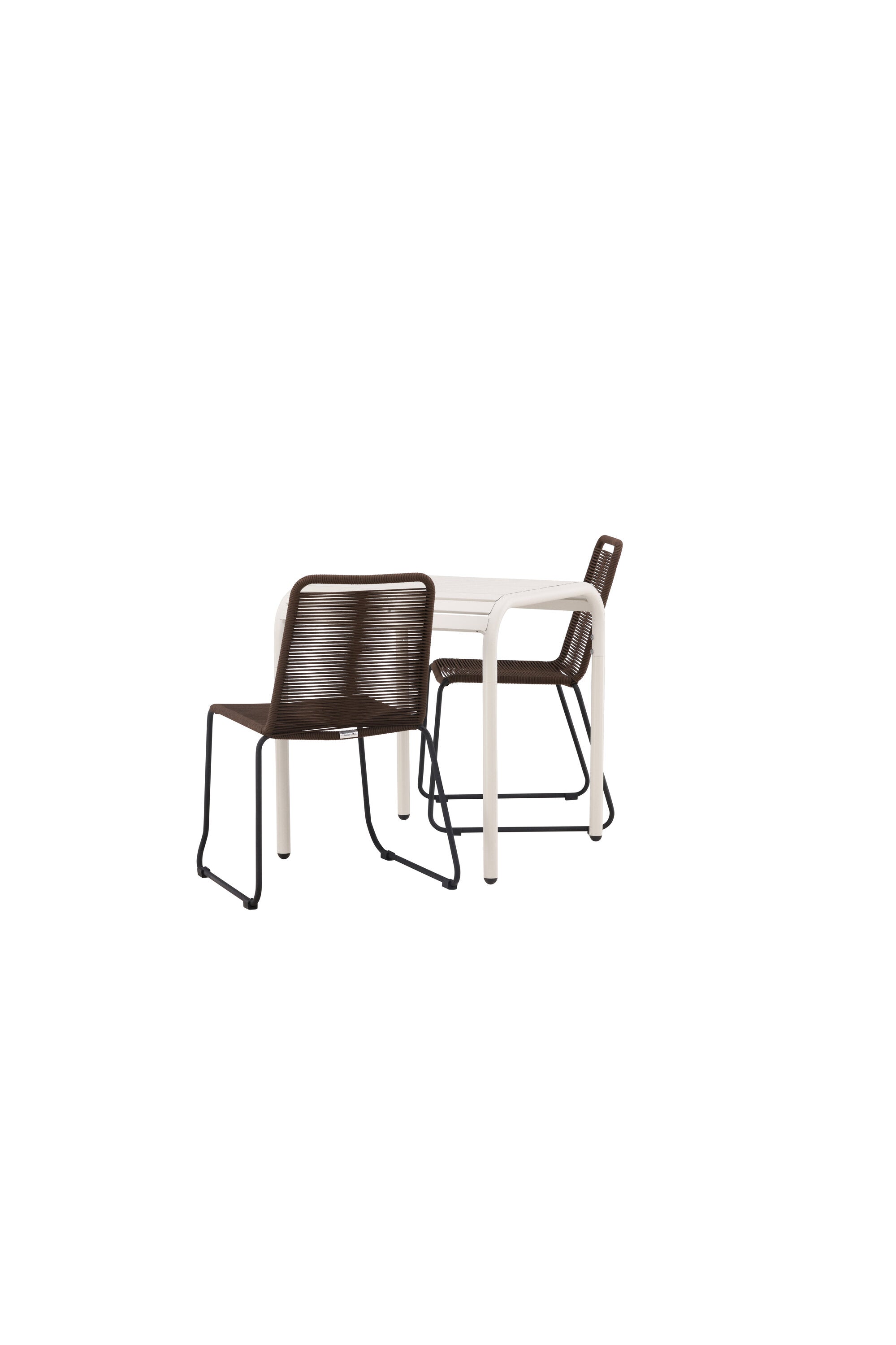 Borneo Outdoor-Caféset + Lindos 70cm/2St. in Beige präsentiert im Onlineshop von KAQTU Design AG. Gartentischset ist von Venture Home