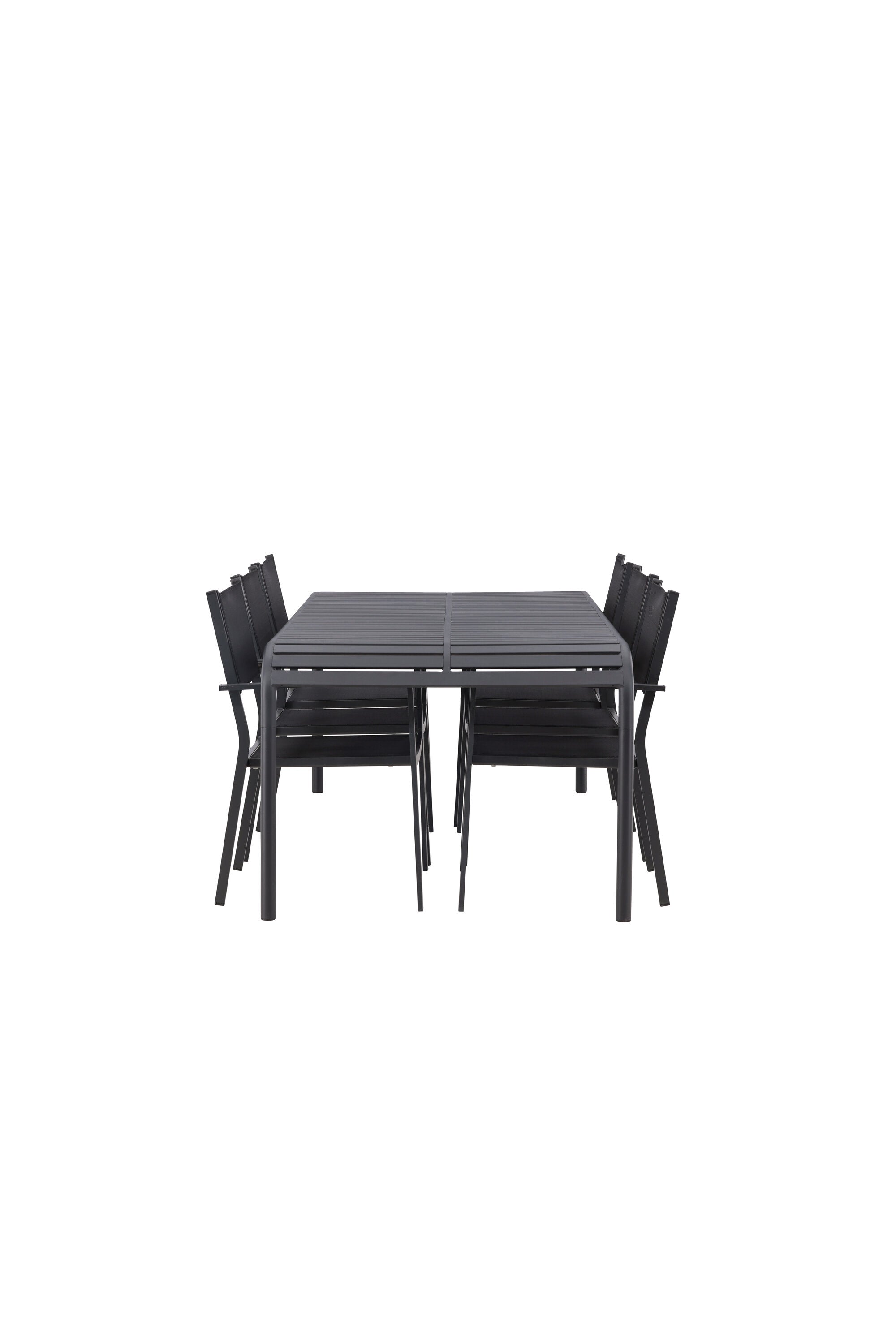Borneo Outdoor-Tischset + Copacabana 200cm/6St. in Schwarz präsentiert im Onlineshop von KAQTU Design AG. Gartentischset ist von Venture Home