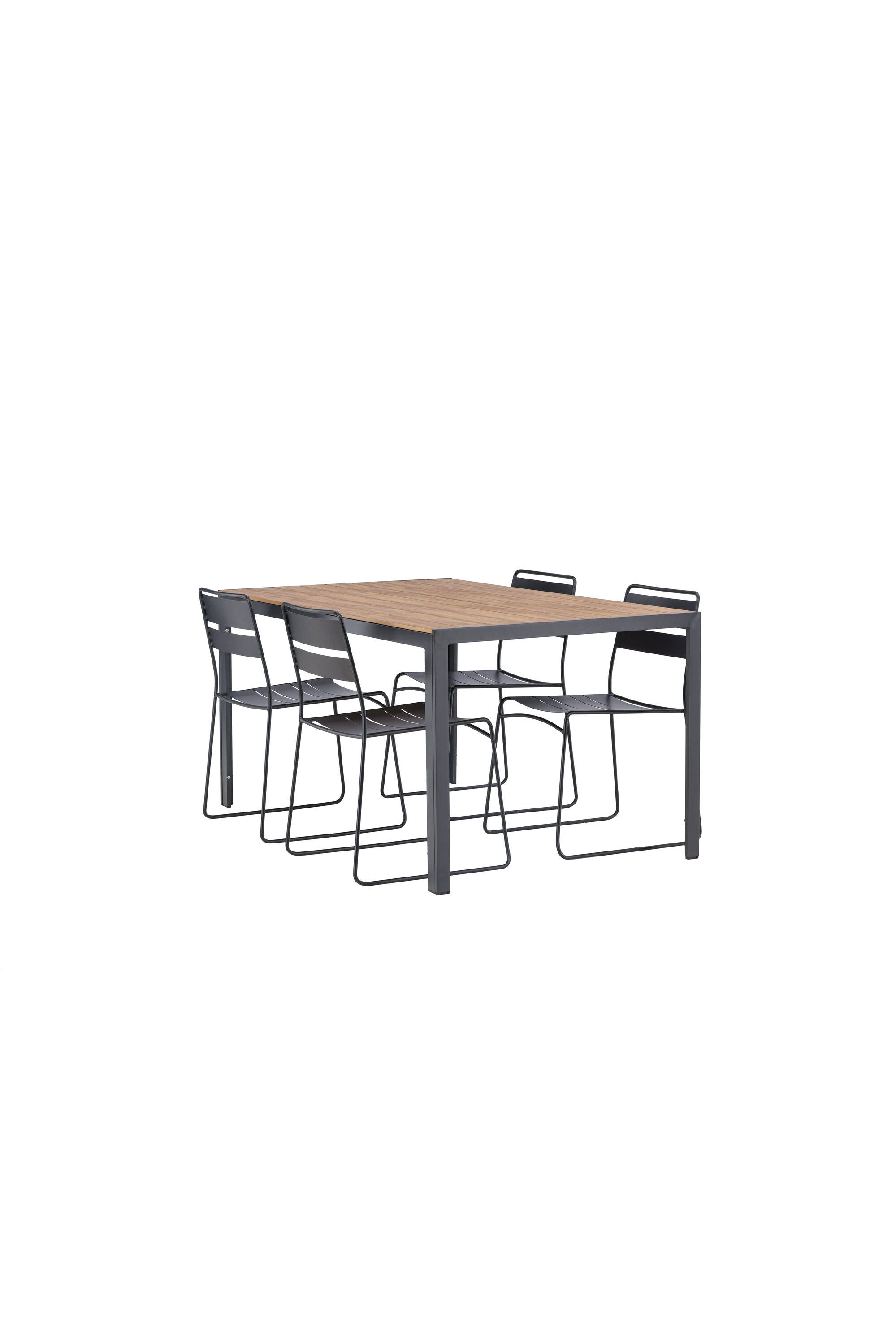 Break Outdoor-Tischset + Lina 150cm/4St. in Schwarz präsentiert im Onlineshop von KAQTU Design AG. Gartentischset ist von Venture Home