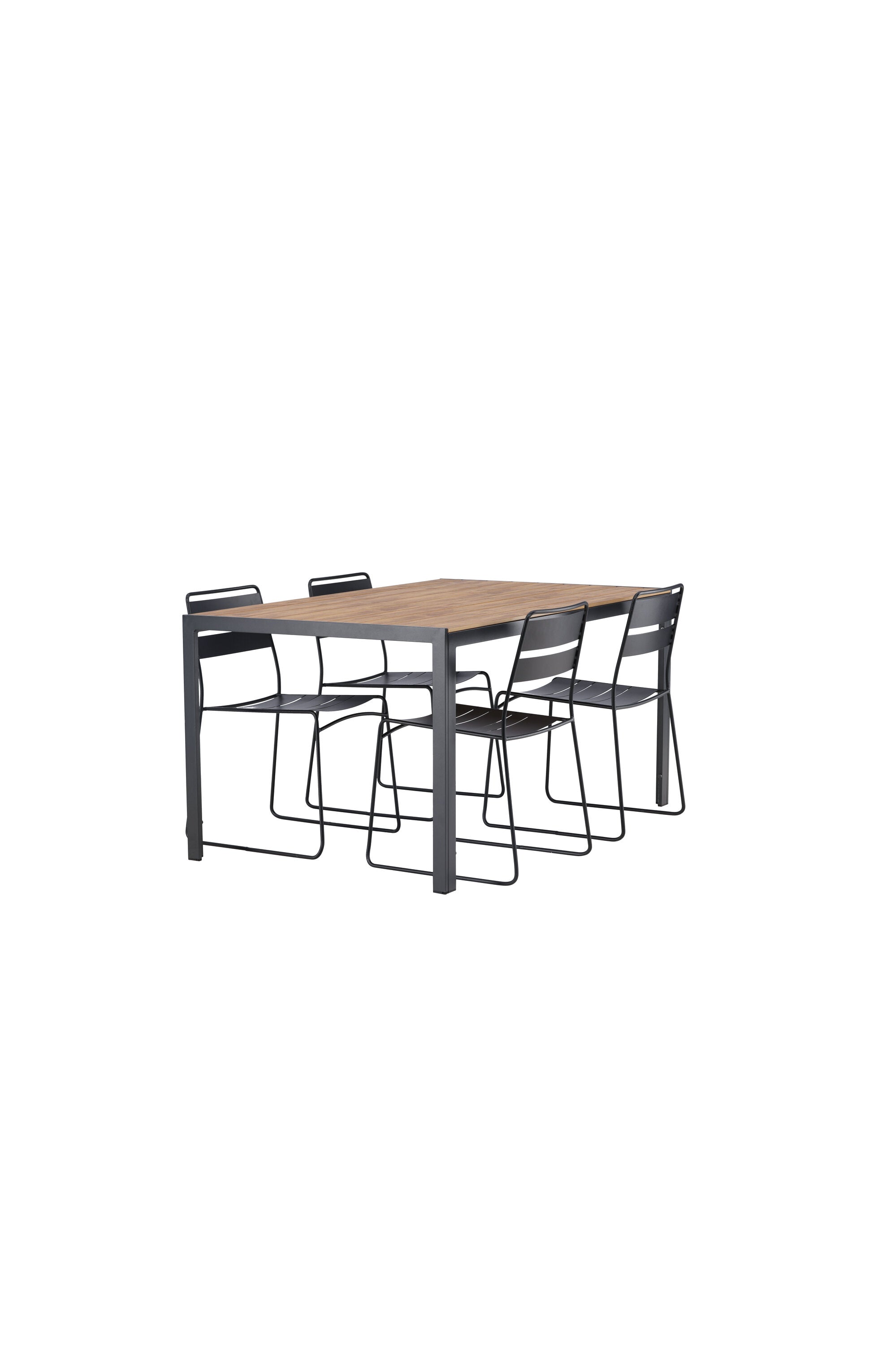 Break Outdoor-Tischset + Lina 150cm/4St. in Schwarz präsentiert im Onlineshop von KAQTU Design AG. Gartentischset ist von Venture Home