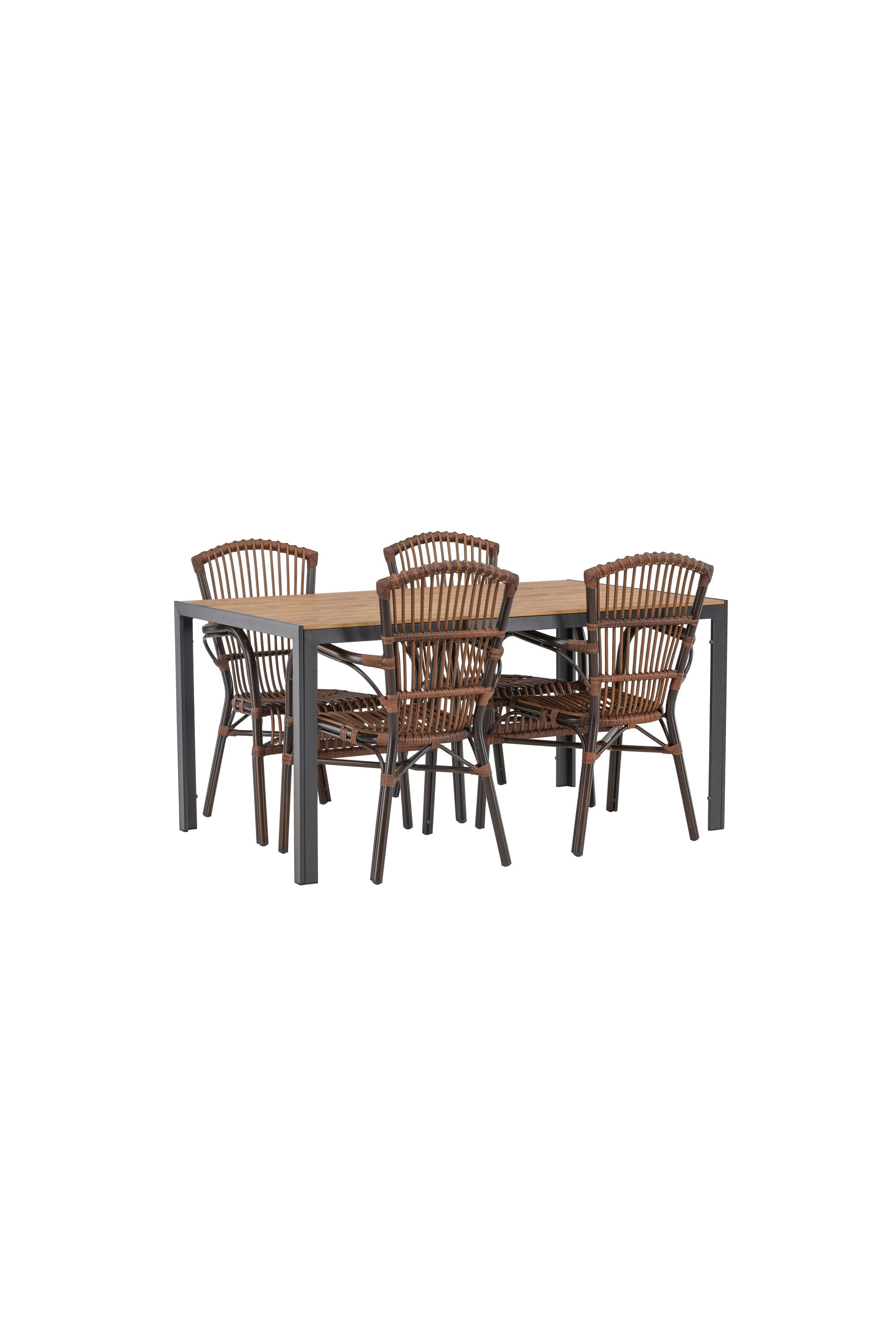 Break Outdoor-Tischset + Galera 150cm/4St. in Braun präsentiert im Onlineshop von KAQTU Design AG. Gartentischset ist von Venture Home