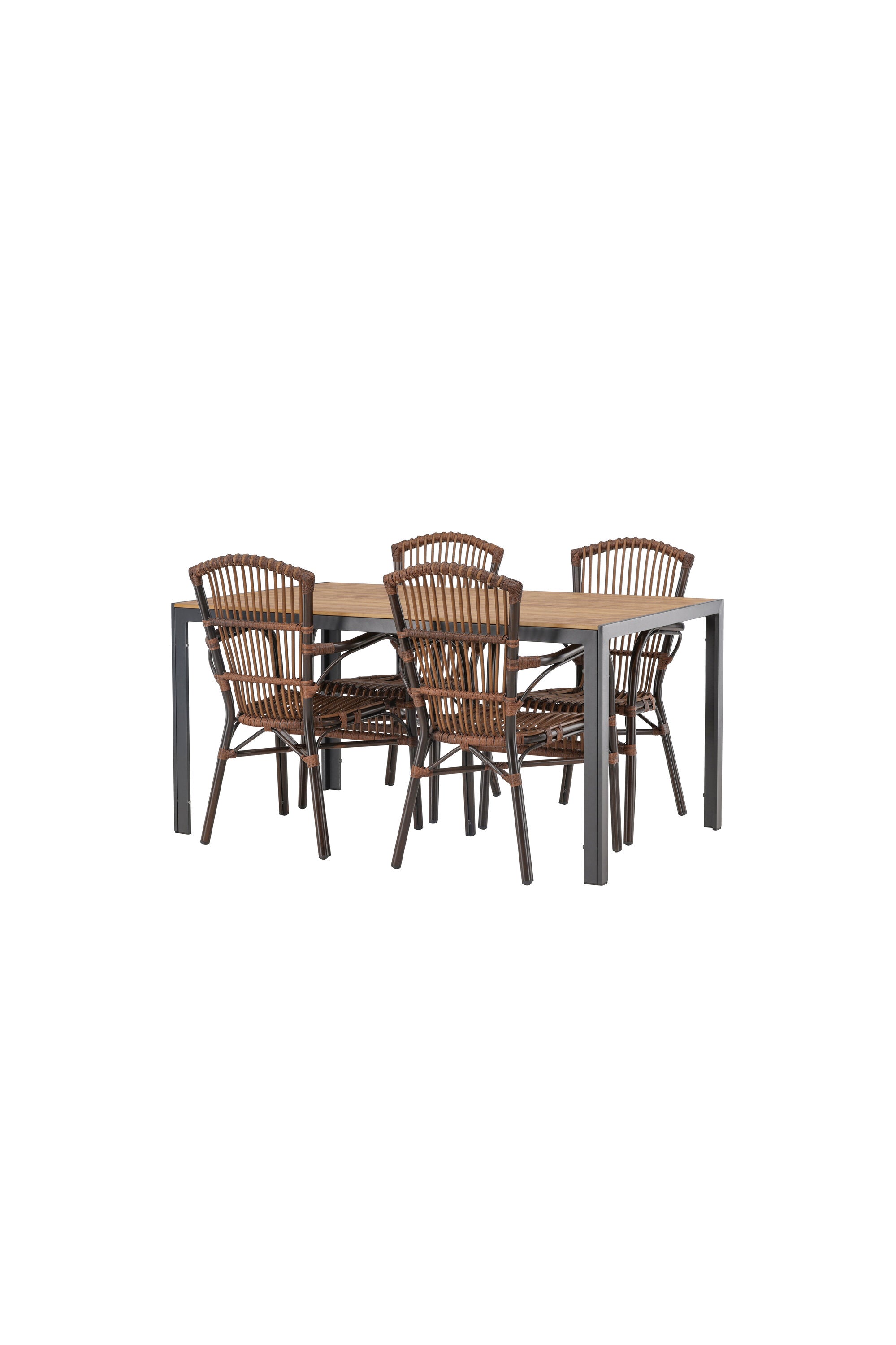 Break Outdoor-Tischset + Galera 150cm/4St. in Braun präsentiert im Onlineshop von KAQTU Design AG. Gartentischset ist von Venture Home