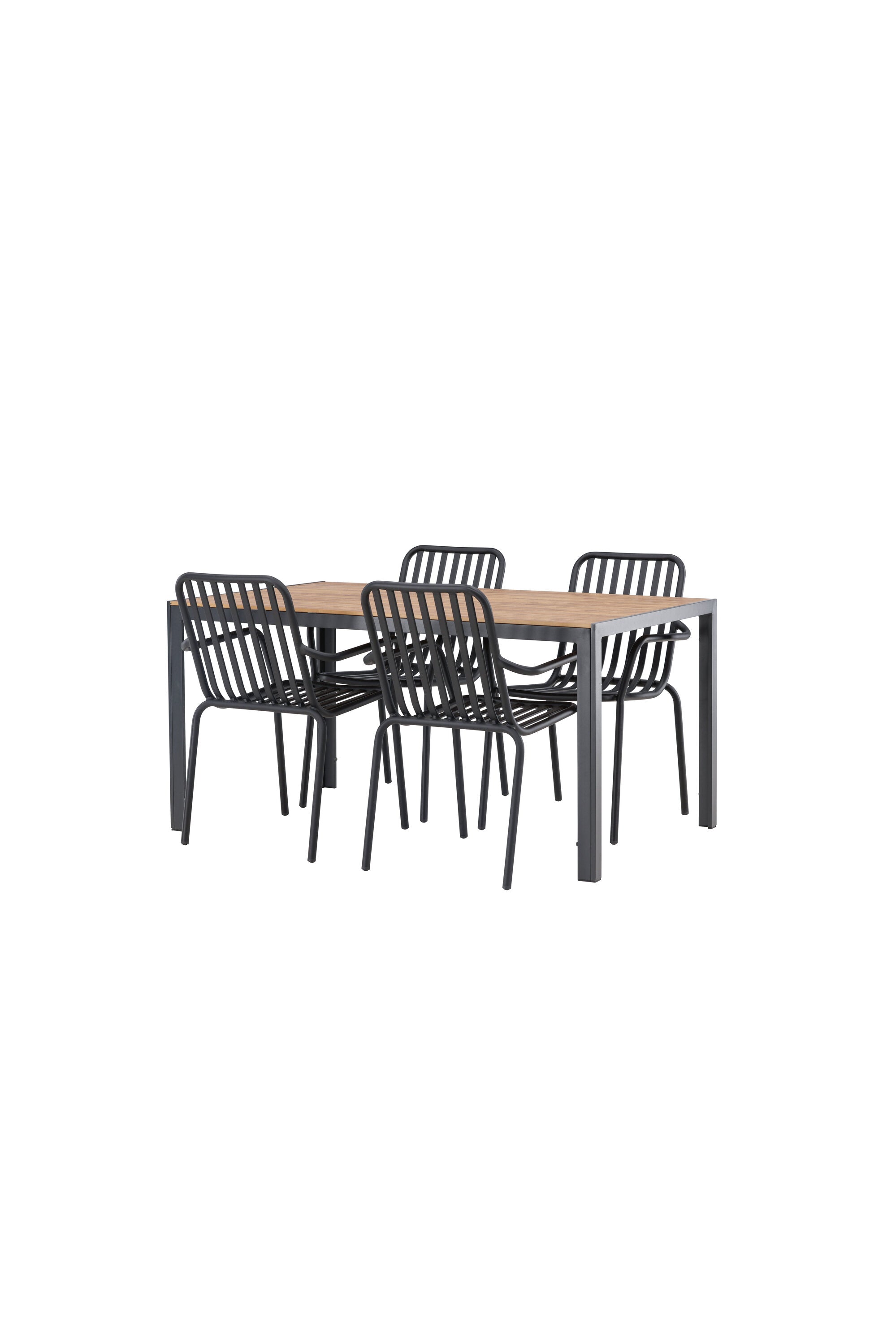 Break Outdoor-Tischset + Peking 150cm/4St. in Schwarz präsentiert im Onlineshop von KAQTU Design AG. Gartentischset ist von Venture Home