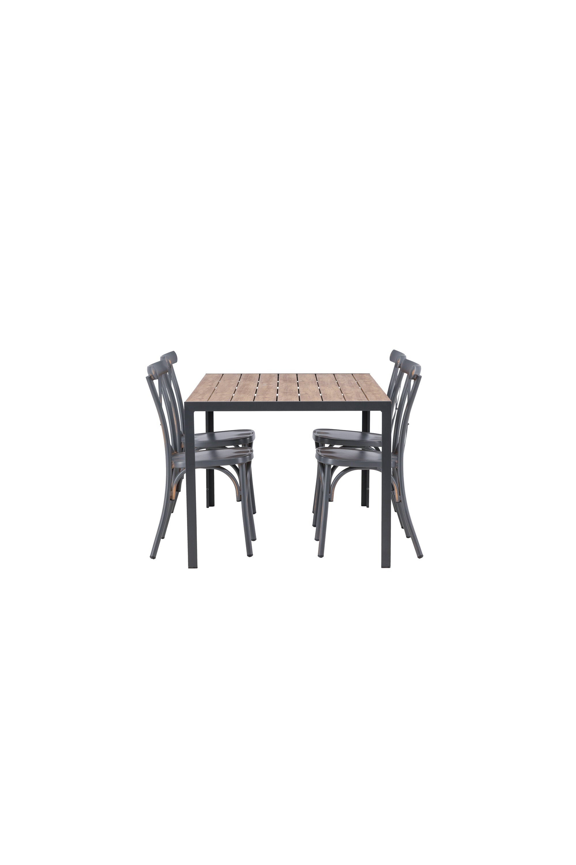Break Outdoor-Tischset + Peking 150cm/4St. in Dunkelgrau präsentiert im Onlineshop von KAQTU Design AG. Gartentischset ist von Venture Home