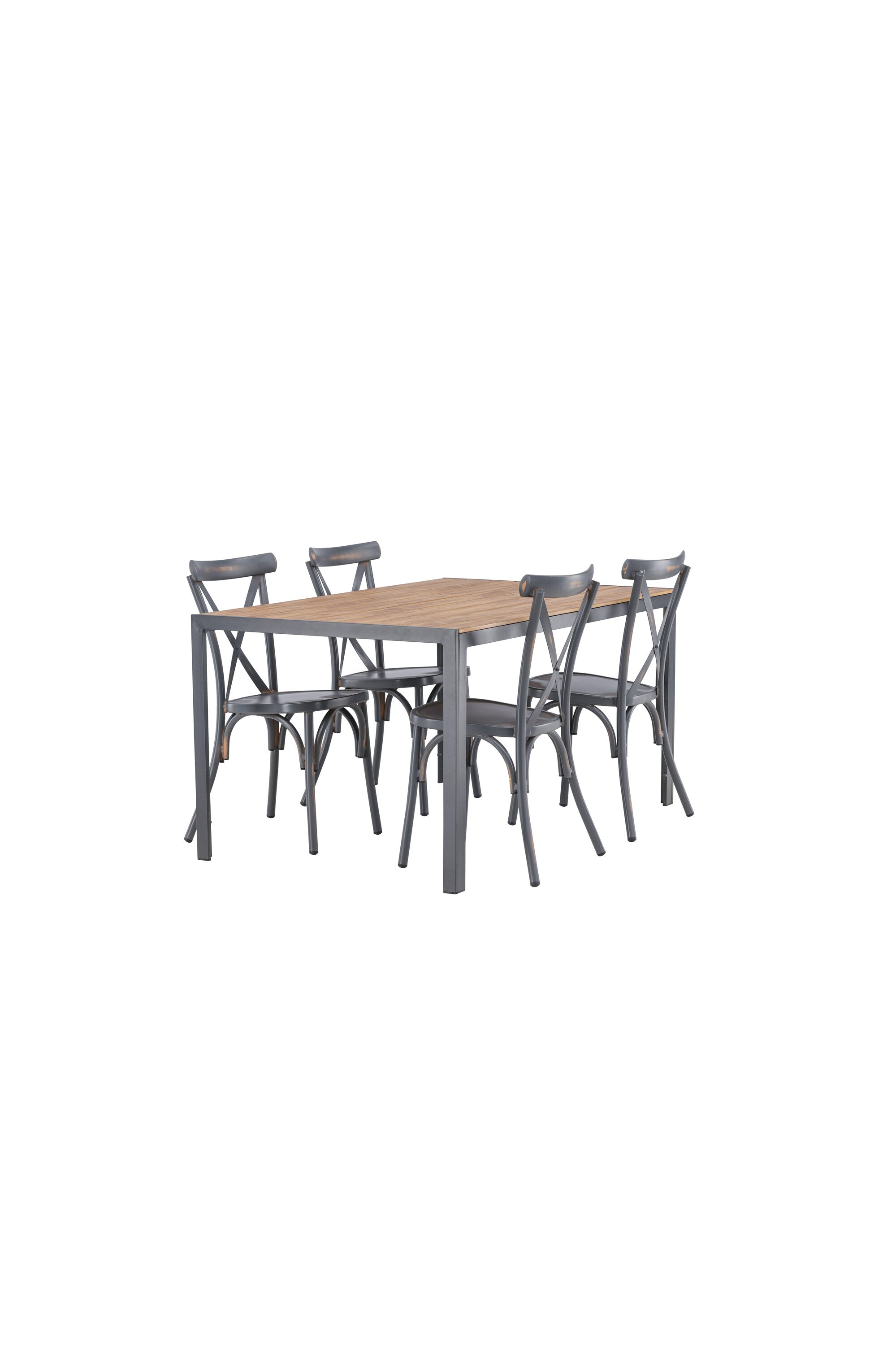 Break Outdoor-Tischset + Peking 150cm/4St. in Dunkelgrau präsentiert im Onlineshop von KAQTU Design AG. Gartentischset ist von Venture Home
