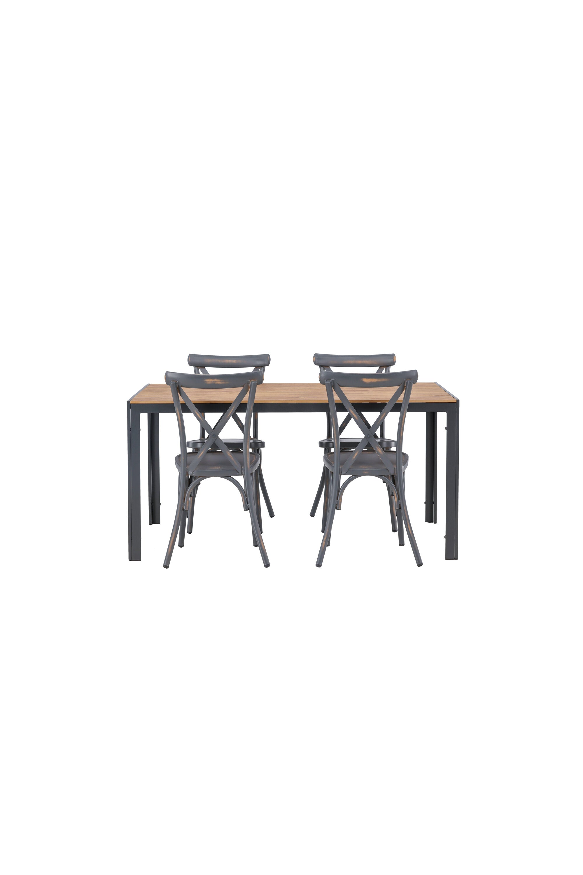 Break Outdoor-Tischset + Peking 150cm/4St. in Dunkelgrau präsentiert im Onlineshop von KAQTU Design AG. Gartentischset ist von Venture Home
