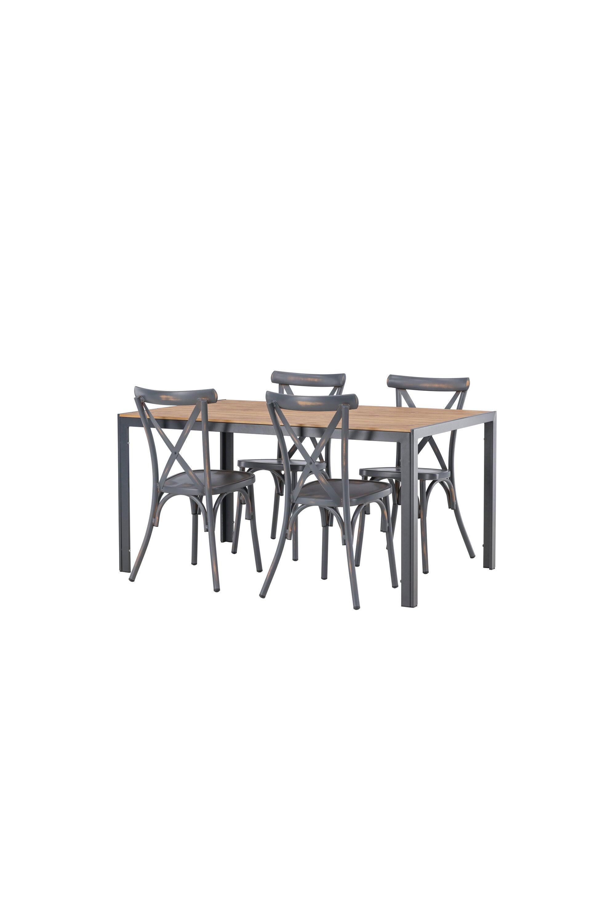 Break Outdoor-Tischset + Peking 150cm/4St. in Dunkelgrau präsentiert im Onlineshop von KAQTU Design AG. Gartentischset ist von Venture Home