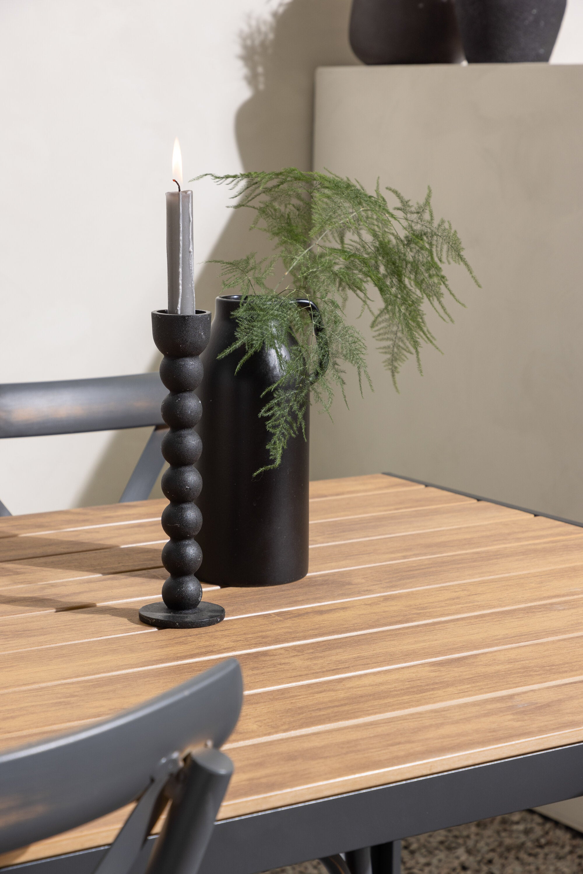 Break Outdoor-Tischset + Peking 150cm/4St. in Dunkelgrau präsentiert im Onlineshop von KAQTU Design AG. Gartentischset ist von Venture Home