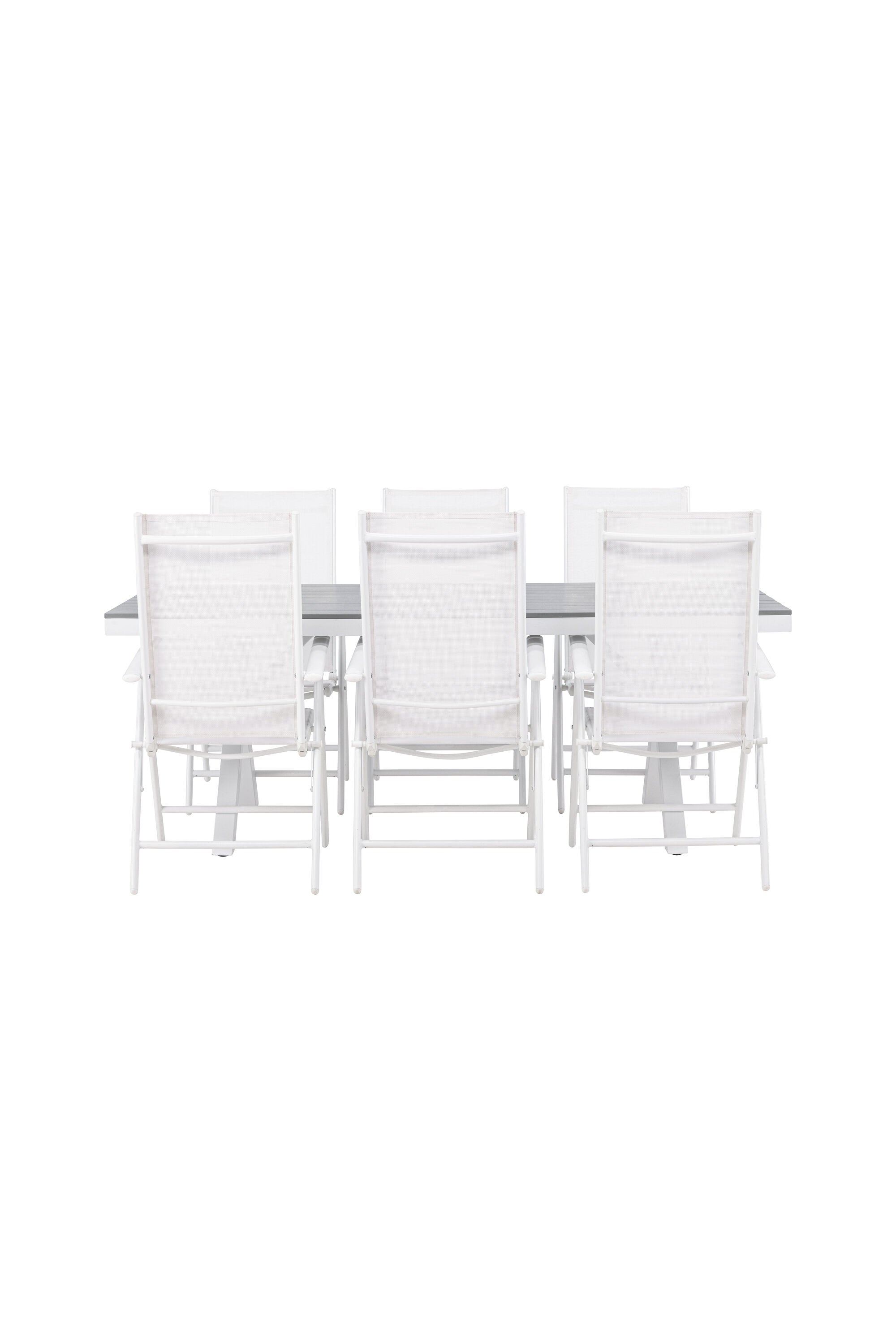 Garcia Outdoor-Tischset + Break 200cm/6St. in Weiss präsentiert im Onlineshop von KAQTU Design AG. Gartentischset ist von Venture Home