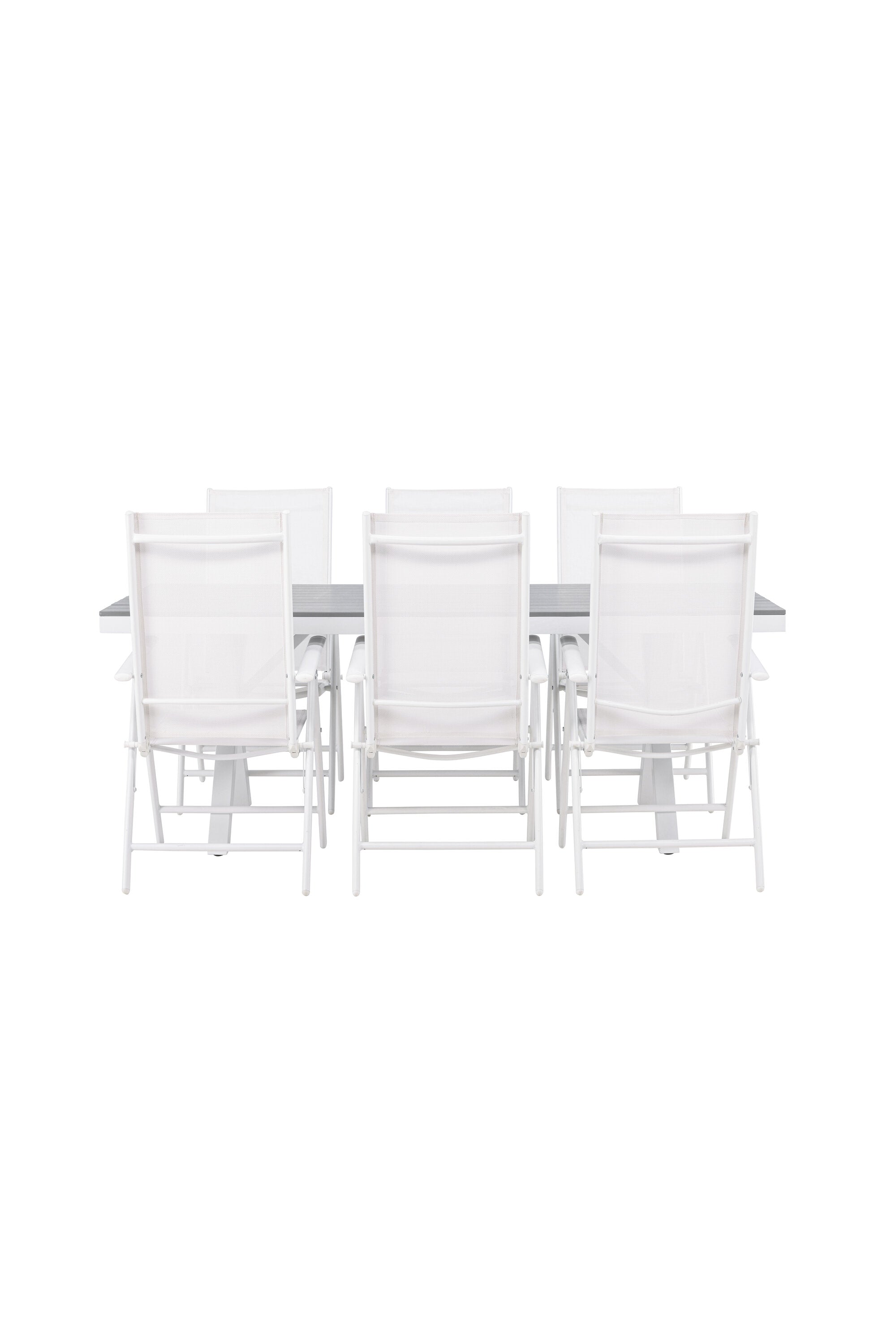 Garcia Outdoor-Tischset + Break 200cm/6St. in Weiss präsentiert im Onlineshop von KAQTU Design AG. Gartentischset ist von Venture Home