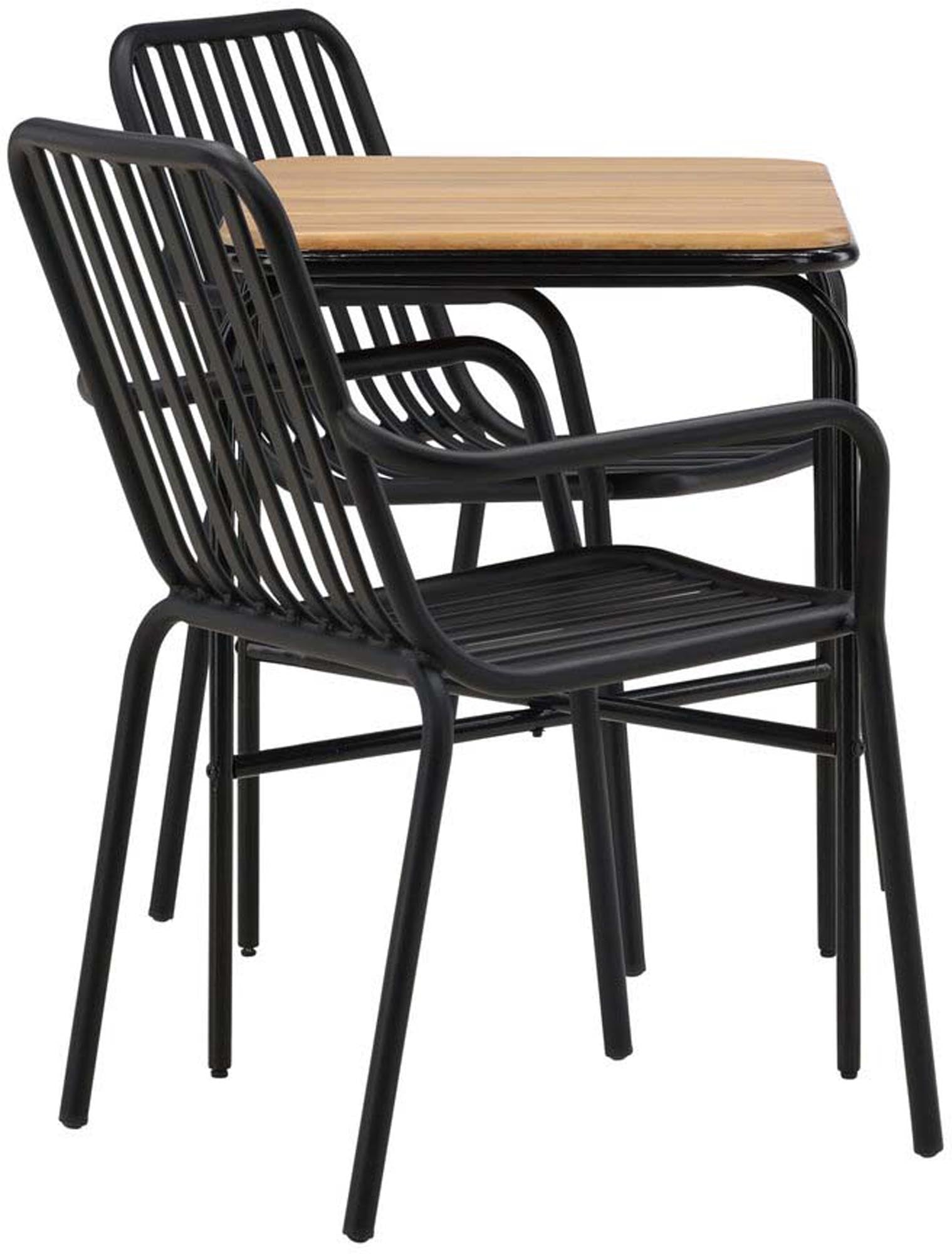 Entdecken Sie das stilvolle Holmbeck Outdoor-Tischset Peking 70cm/2St. von Venture Home – ideal für Balkon, Terrasse und Garten. Robustes Design, Komfort und Eleganz vereint.