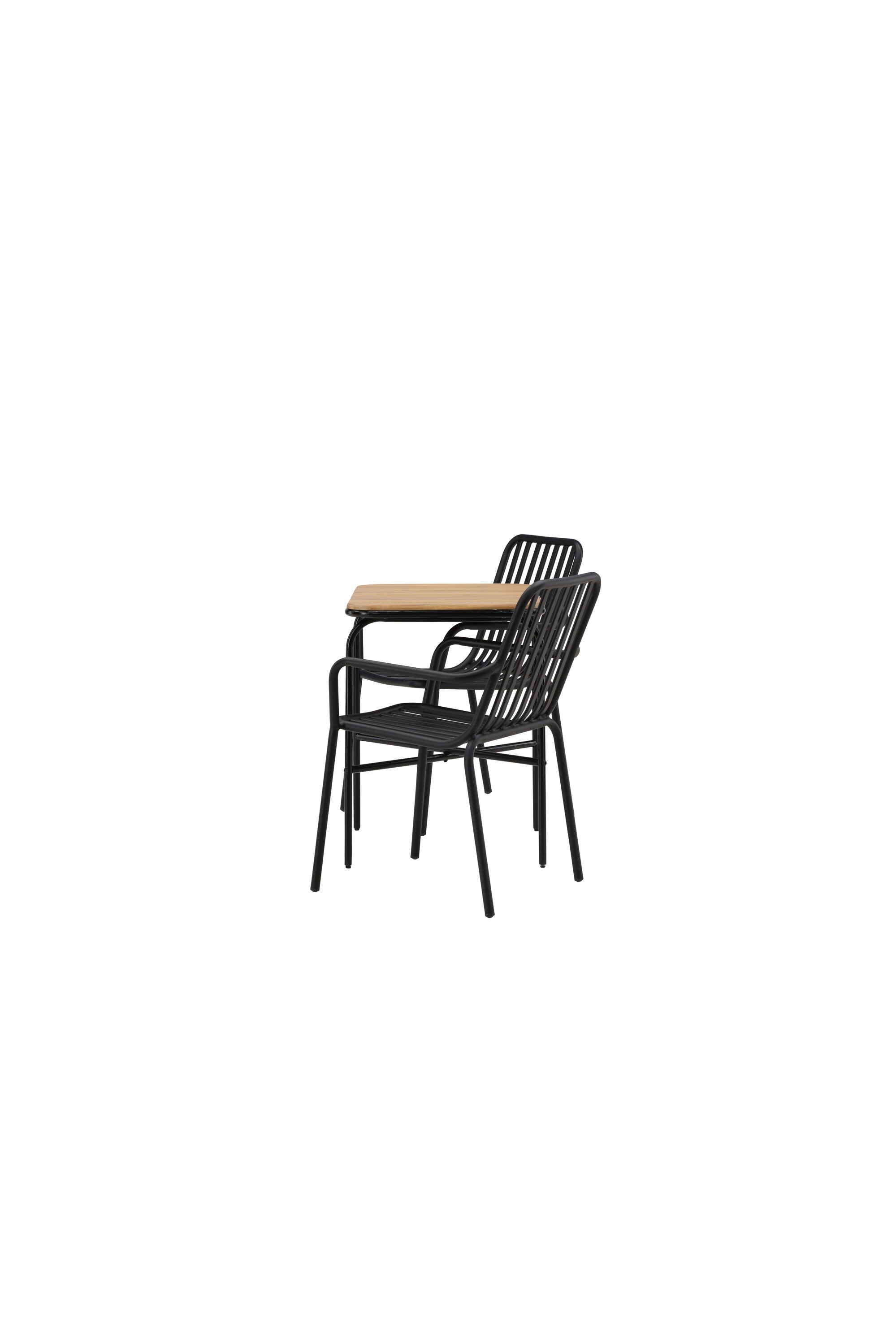 Holmbeck Outdoor-Tischset Peking 70cm/2St. in Schwarz präsentiert im Onlineshop von KAQTU Design AG. Gartentischset ist von Venture Home