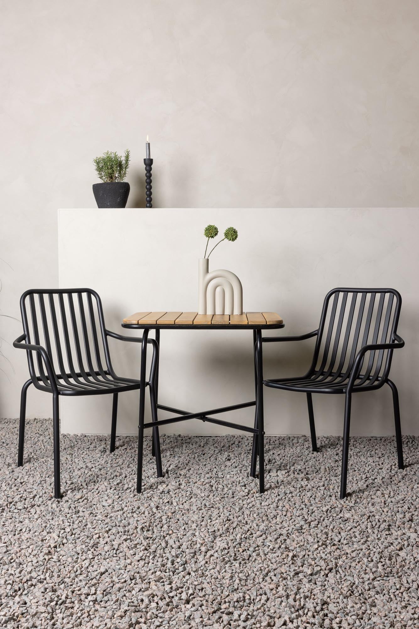 Erleben Sie das Holmbeck Outdoor-Tischset Peking 70cm/2St. von Venture Home – die perfekte Kombination aus modernem Design und Funktionalität für Ihren Außenbereich.