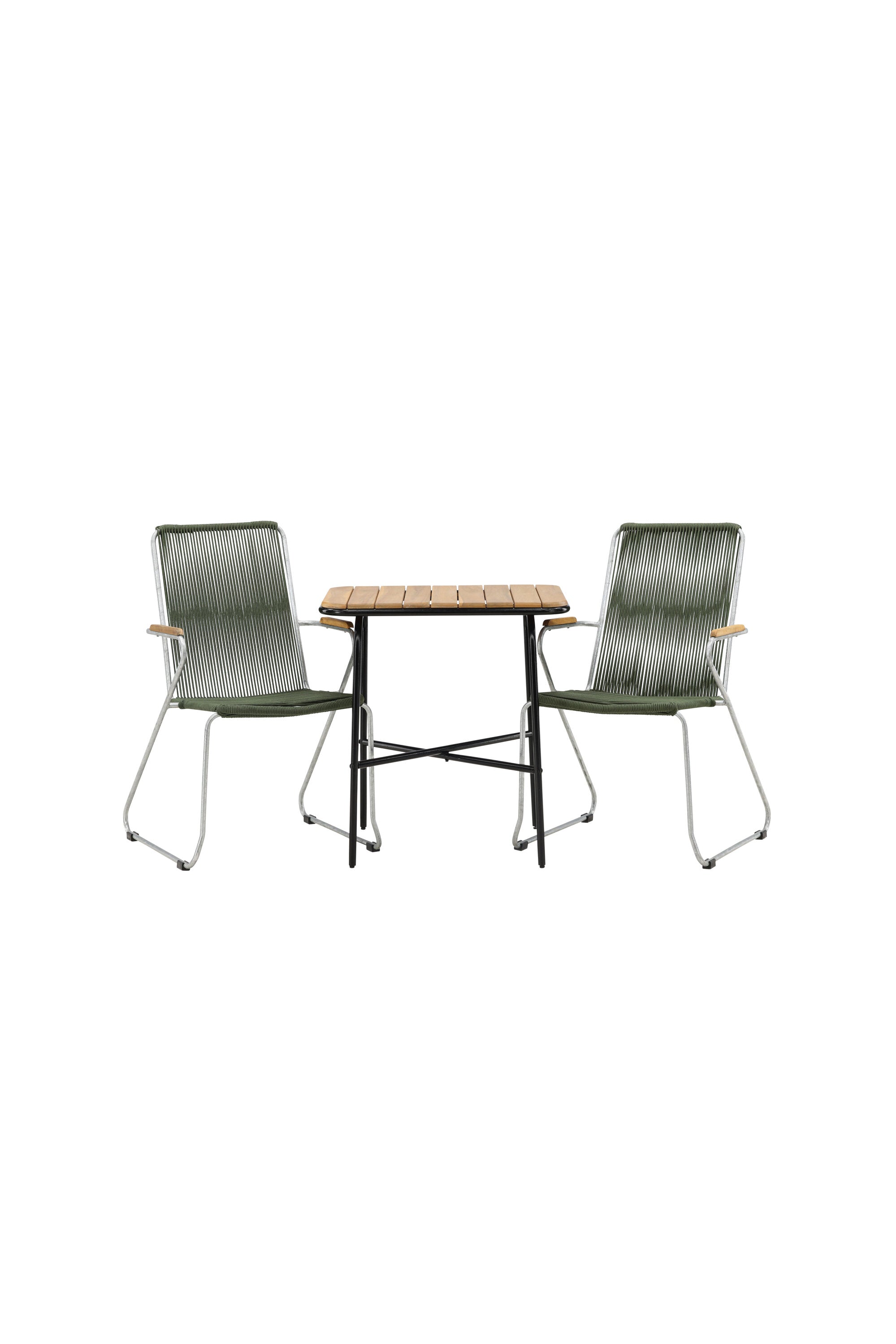 Holmbeck Outdoor-Tischset Bois 70cm/2St. in Grün, Silber präsentiert im Onlineshop von KAQTU Design AG. Gartentischset ist von Venture Home