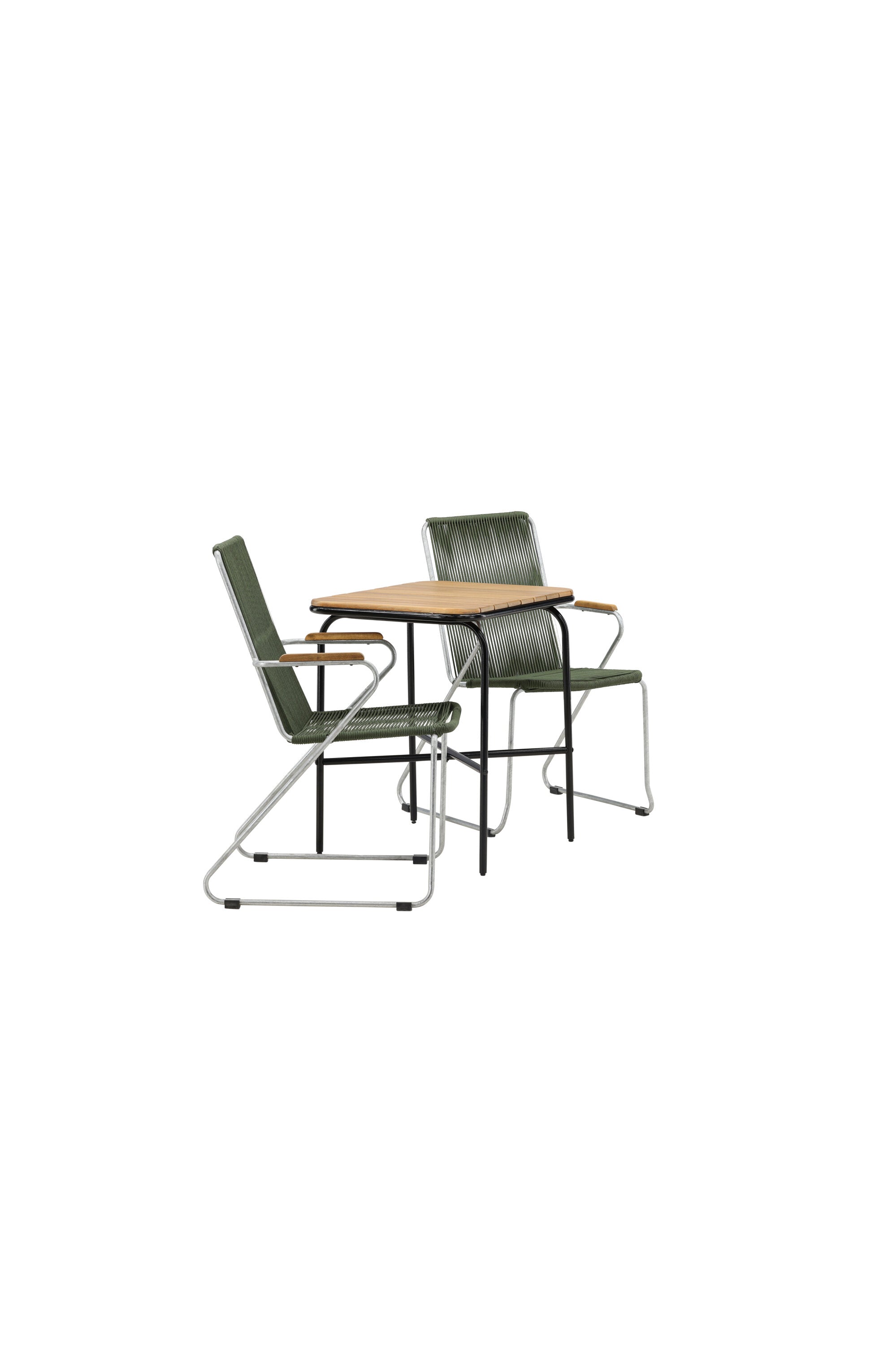 Holmbeck Outdoor-Tischset Bois 70cm/2St. in Grün, Silber präsentiert im Onlineshop von KAQTU Design AG. Gartentischset ist von Venture Home