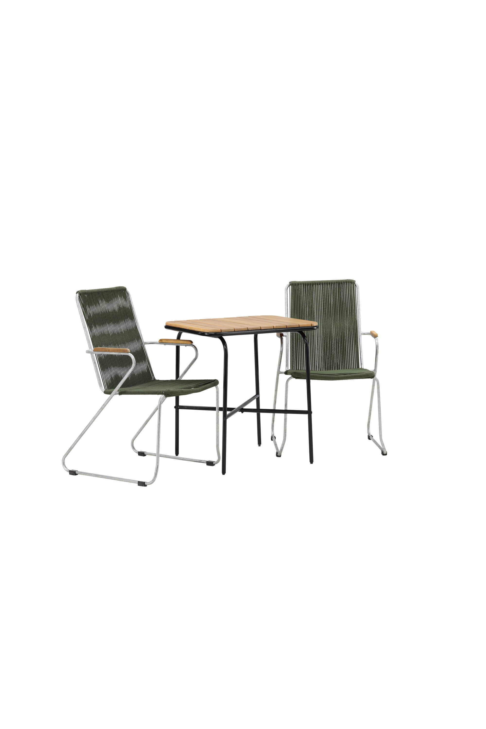 Holmbeck Outdoor-Tischset Bois 70cm/2St. in Grün, Silber präsentiert im Onlineshop von KAQTU Design AG. Gartentischset ist von Venture Home