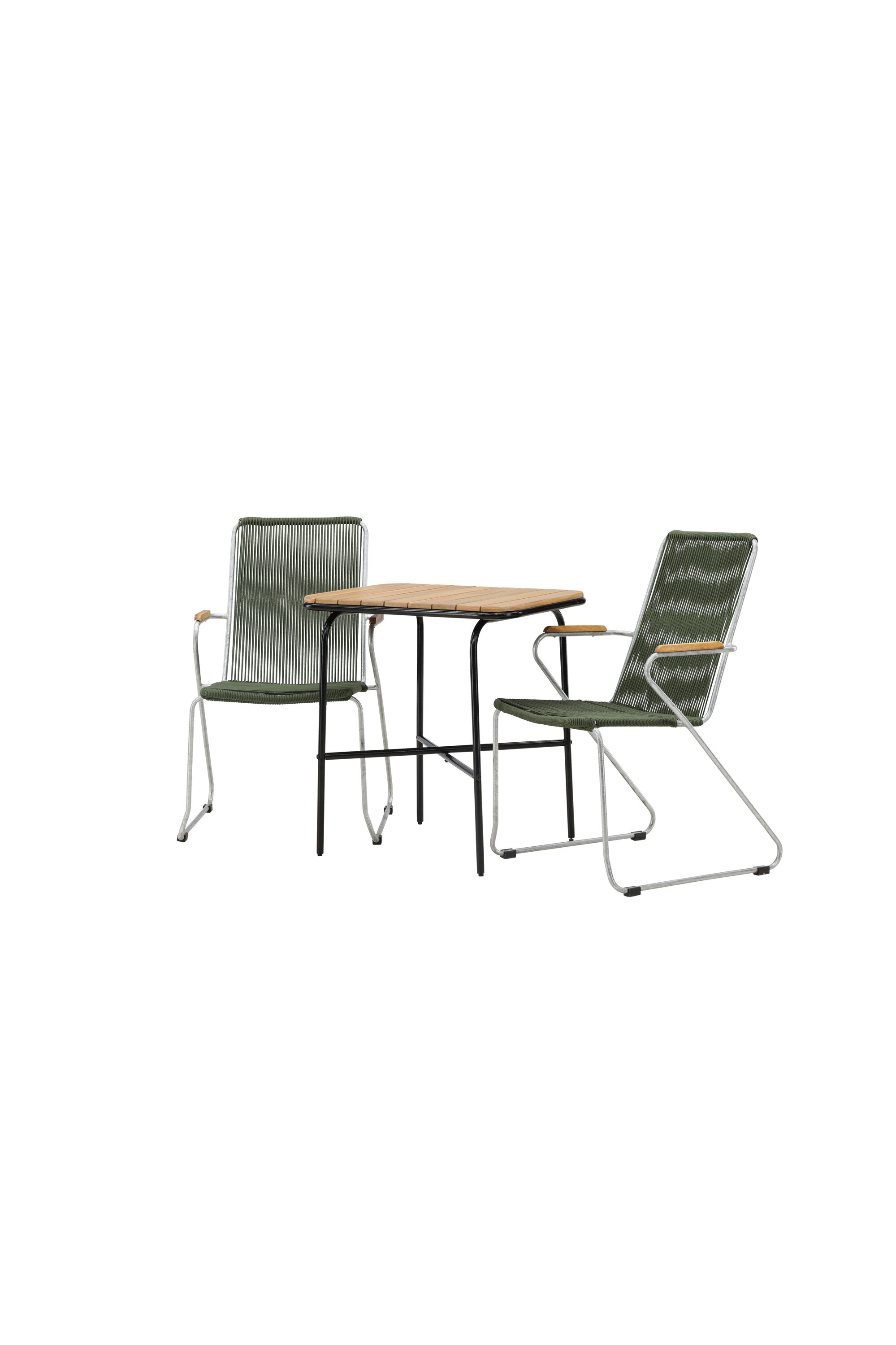 Holmbeck Outdoor-Tischset Bois 70cm/2St. in Grün, Silber präsentiert im Onlineshop von KAQTU Design AG. Gartentischset ist von Venture Home