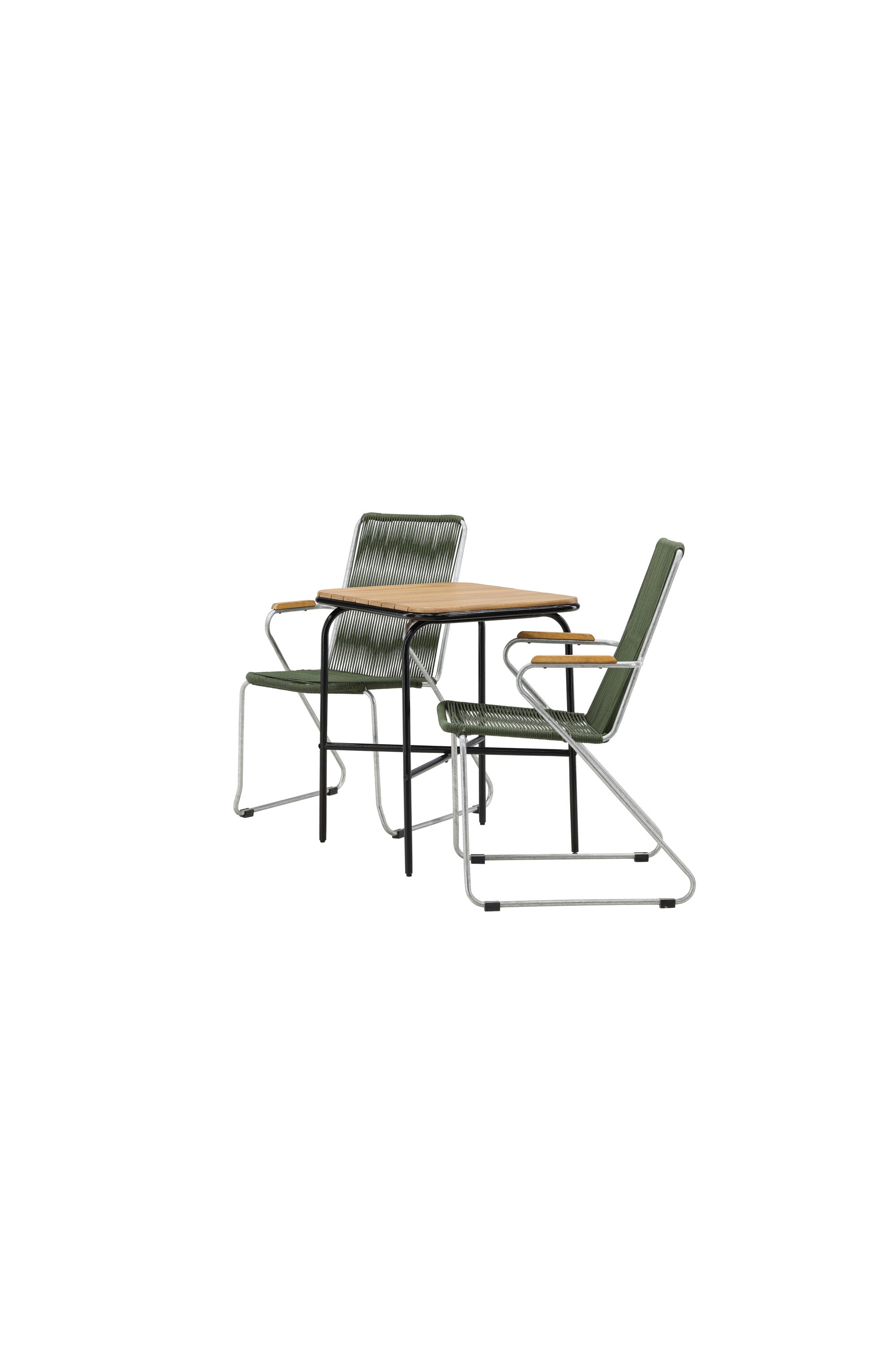 Holmbeck Outdoor-Tischset Bois 70cm/2St. in Grün, Silber präsentiert im Onlineshop von KAQTU Design AG. Gartentischset ist von Venture Home