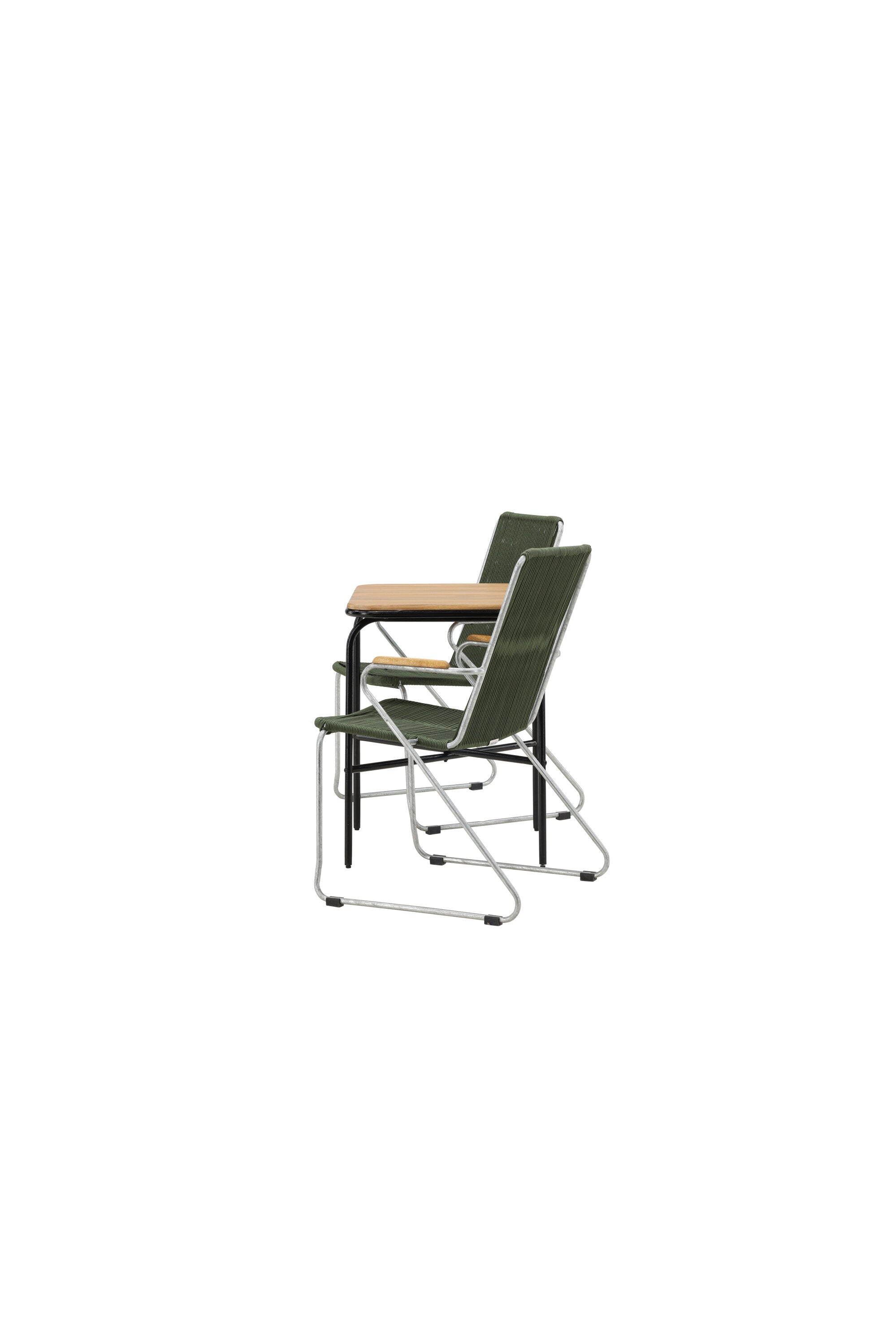 Holmbeck Outdoor-Tischset Bois 70cm/2St. in Grün, Silber präsentiert im Onlineshop von KAQTU Design AG. Gartentischset ist von Venture Home