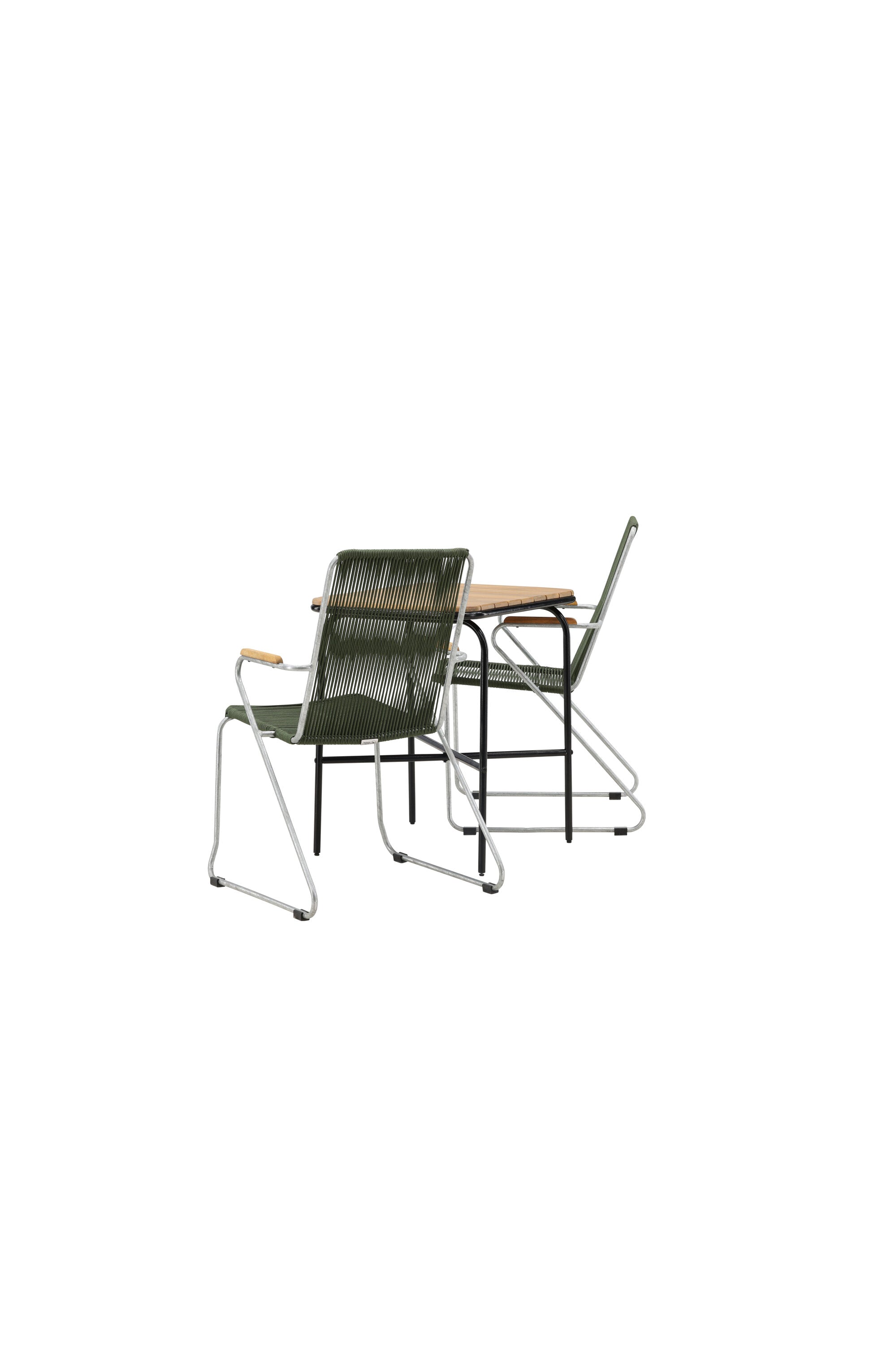 Holmbeck Outdoor-Tischset Bois 70cm/2St. in Grün, Silber präsentiert im Onlineshop von KAQTU Design AG. Gartentischset ist von Venture Home