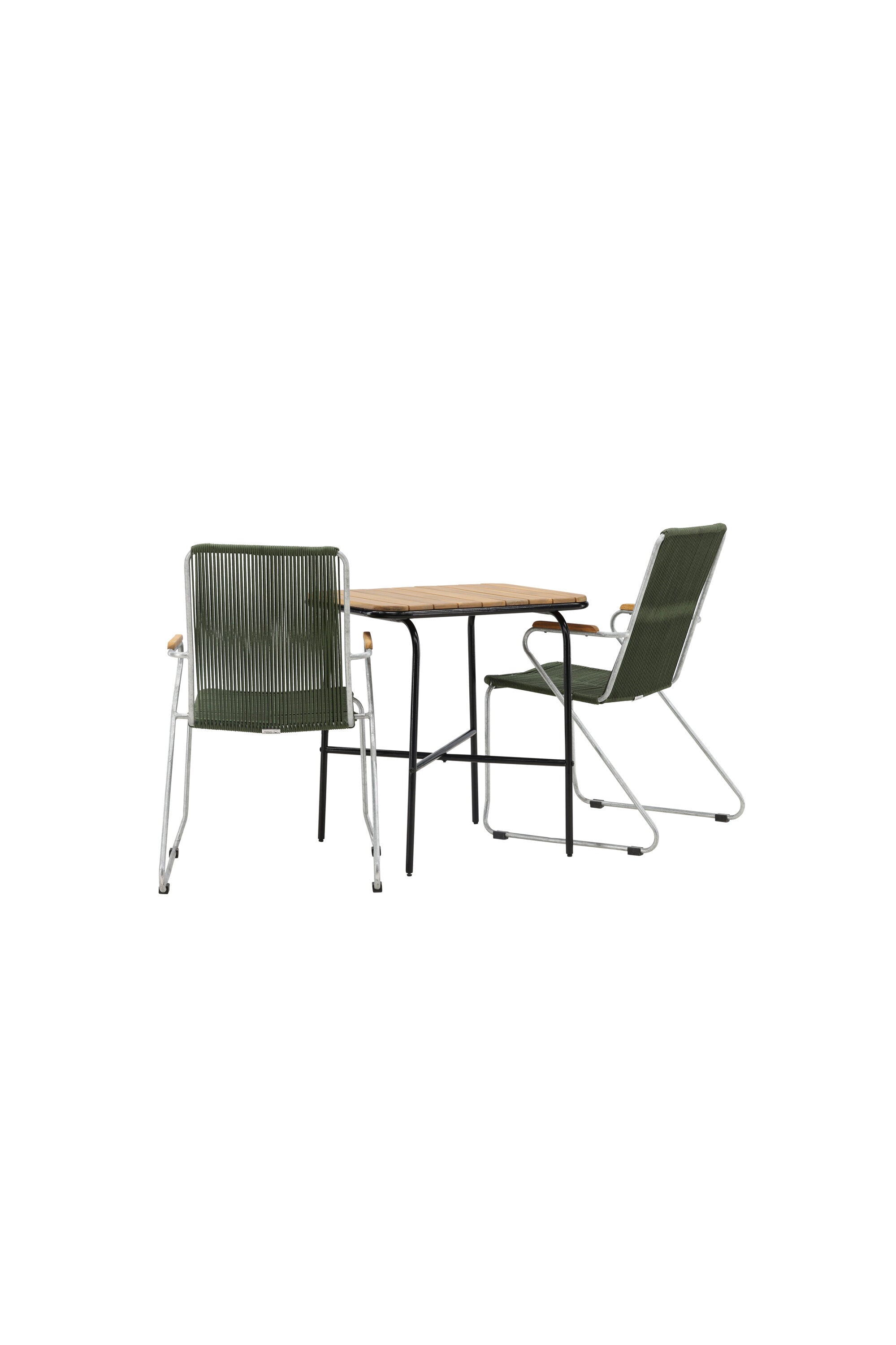Holmbeck Outdoor-Tischset Bois 70cm/2St. in Grün, Silber präsentiert im Onlineshop von KAQTU Design AG. Gartentischset ist von Venture Home