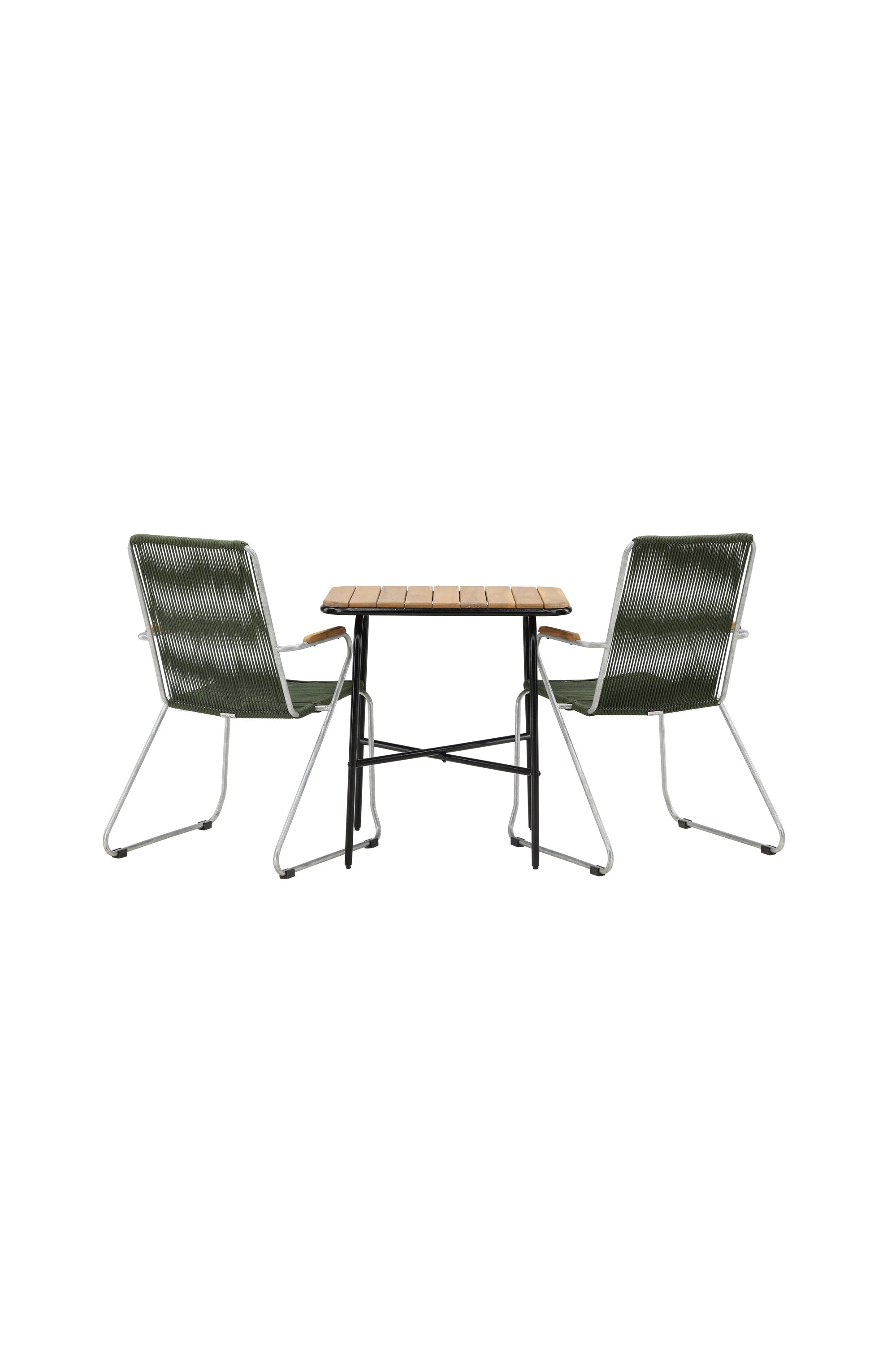 Holmbeck Outdoor-Tischset Bois 70cm/2St. in Grün, Silber präsentiert im Onlineshop von KAQTU Design AG. Gartentischset ist von Venture Home