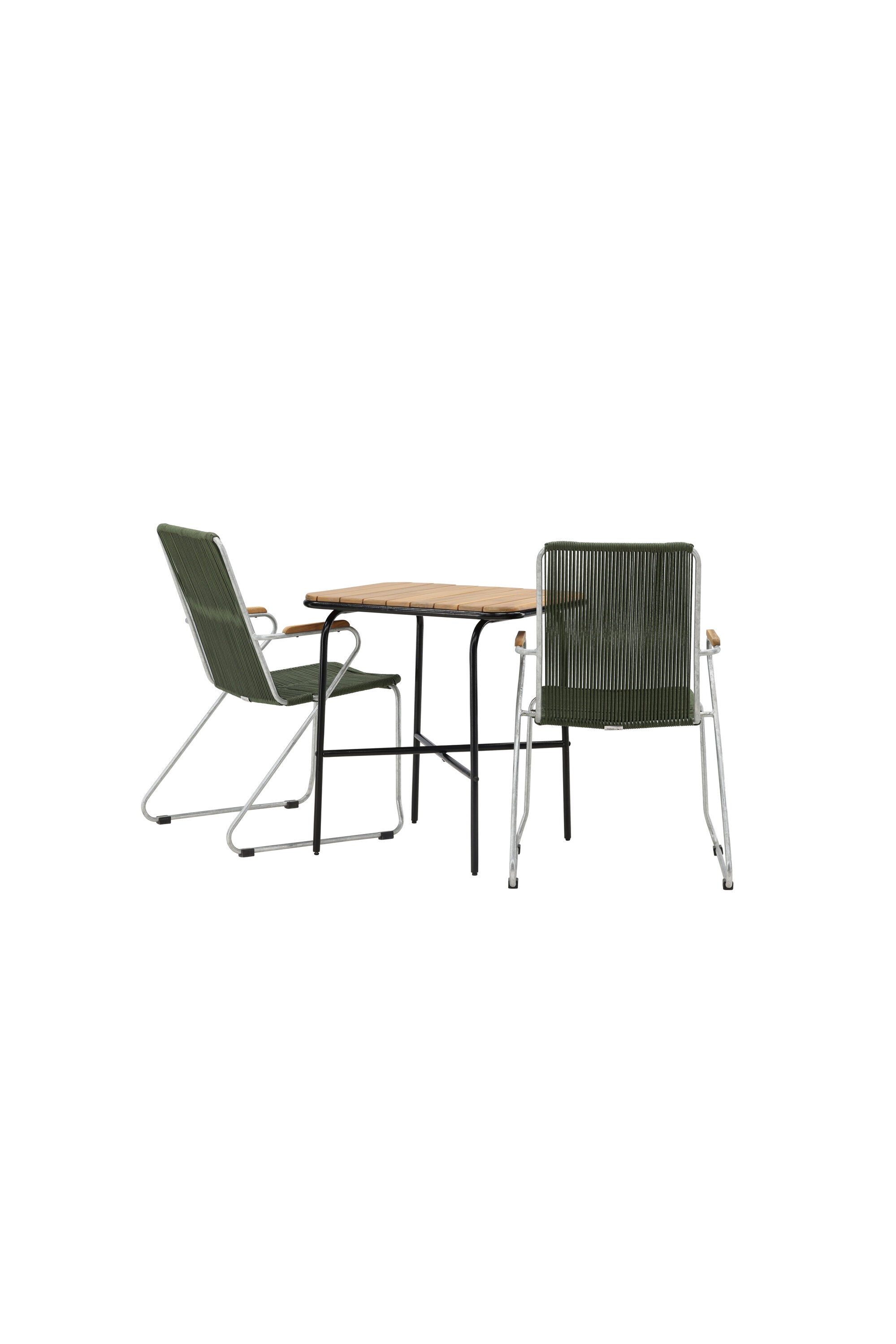Holmbeck Outdoor-Tischset Bois 70cm/2St. in Grün, Silber präsentiert im Onlineshop von KAQTU Design AG. Gartentischset ist von Venture Home