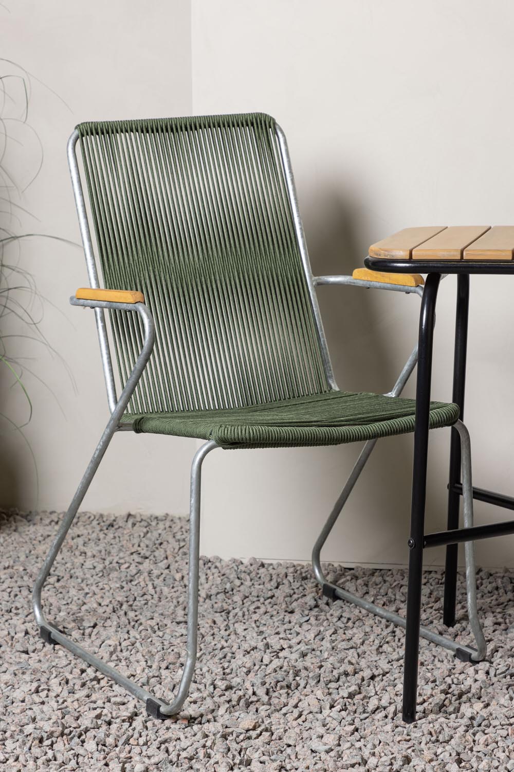 Holmbeck Outdoor-Tischset Bois 70cm/2St. in Grün, Silber präsentiert im Onlineshop von KAQTU Design AG. Gartentischset ist von Venture Home
