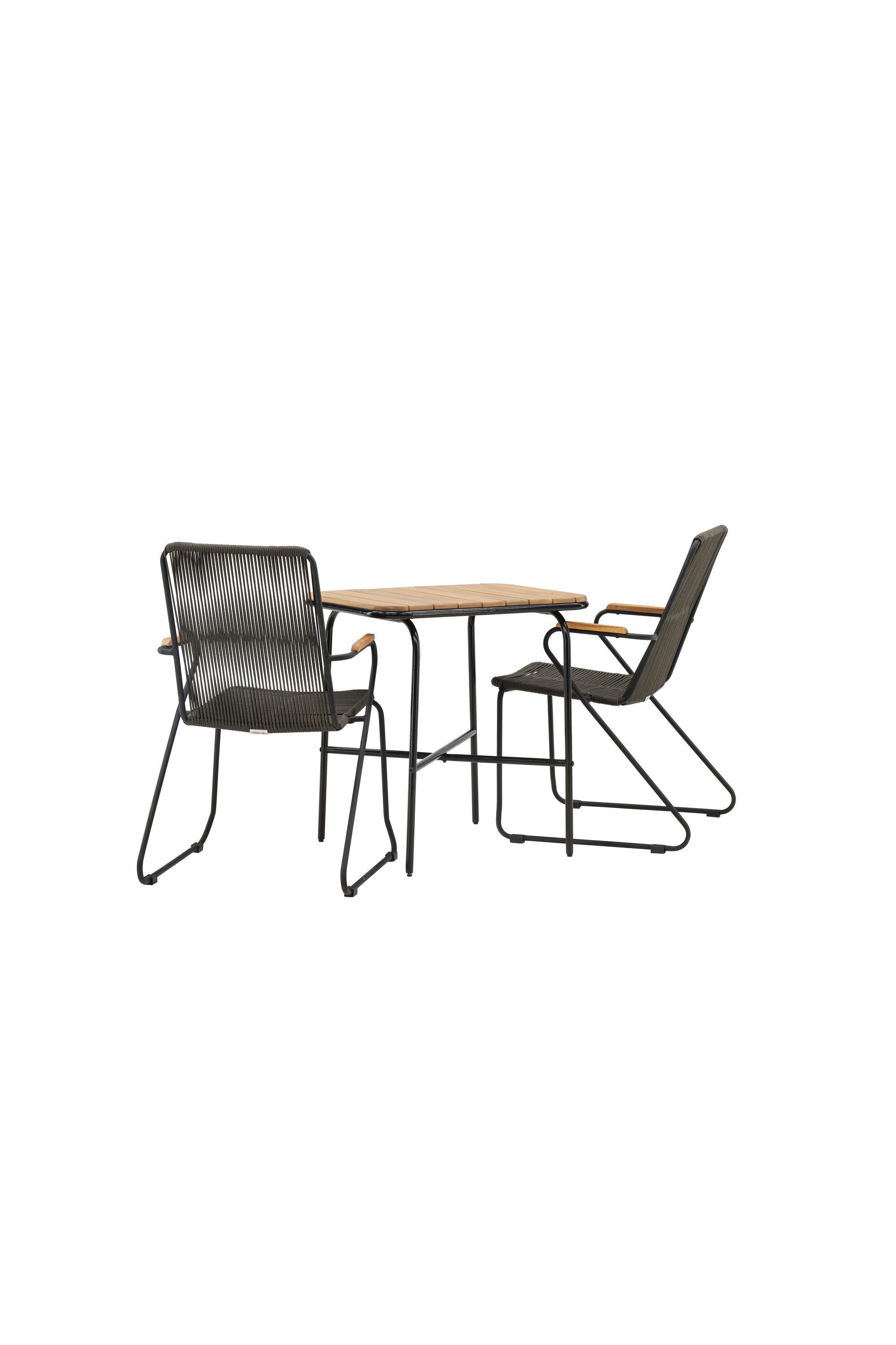 Holmbeck Outdoor-Tischset Bois 70cm/2St. in Schwarz, Dunkelgrau präsentiert im Onlineshop von KAQTU Design AG. Gartentischset ist von Venture Home
