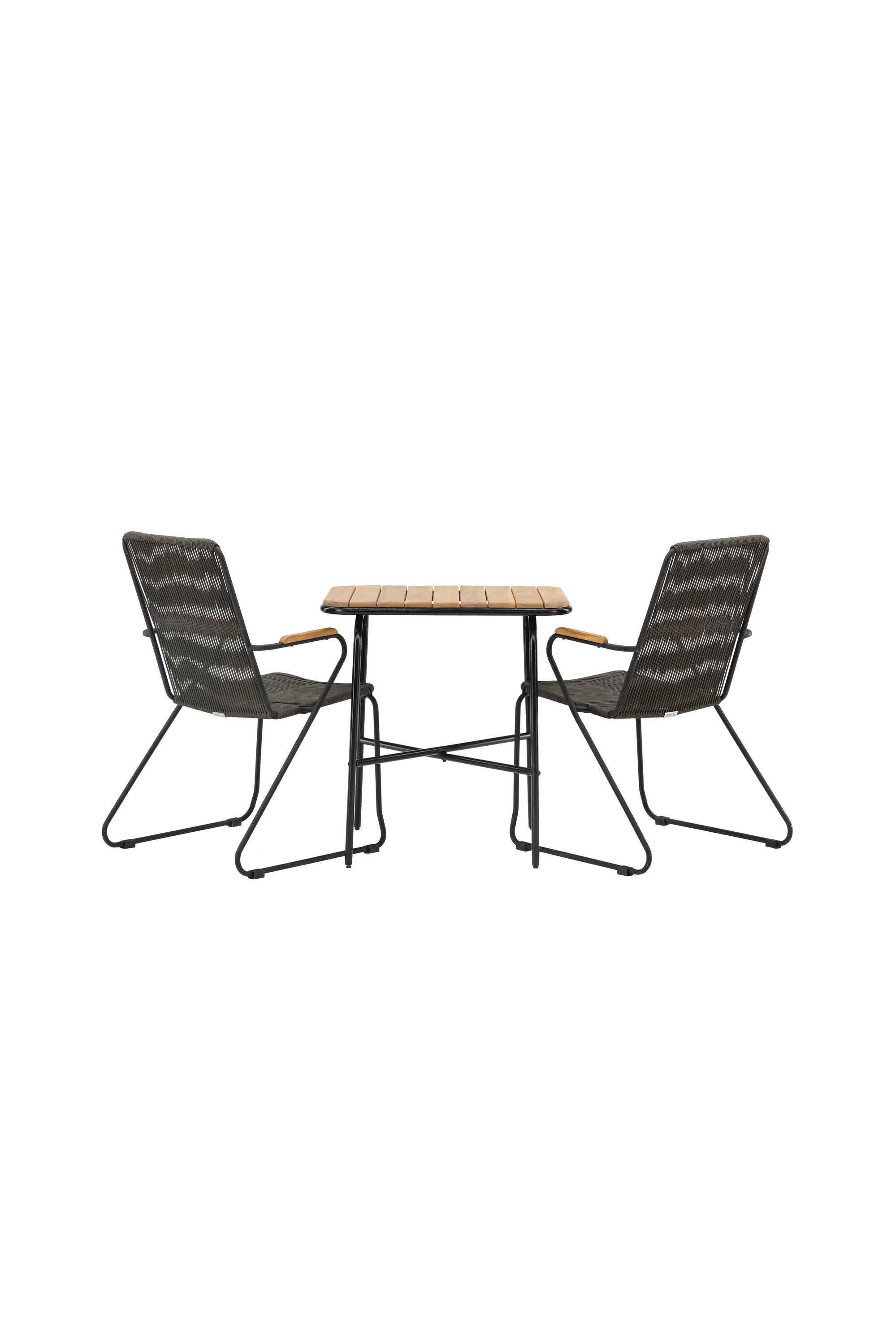 Holmbeck Outdoor-Tischset Bois 70cm/2St. in Schwarz, Dunkelgrau präsentiert im Onlineshop von KAQTU Design AG. Gartentischset ist von Venture Home