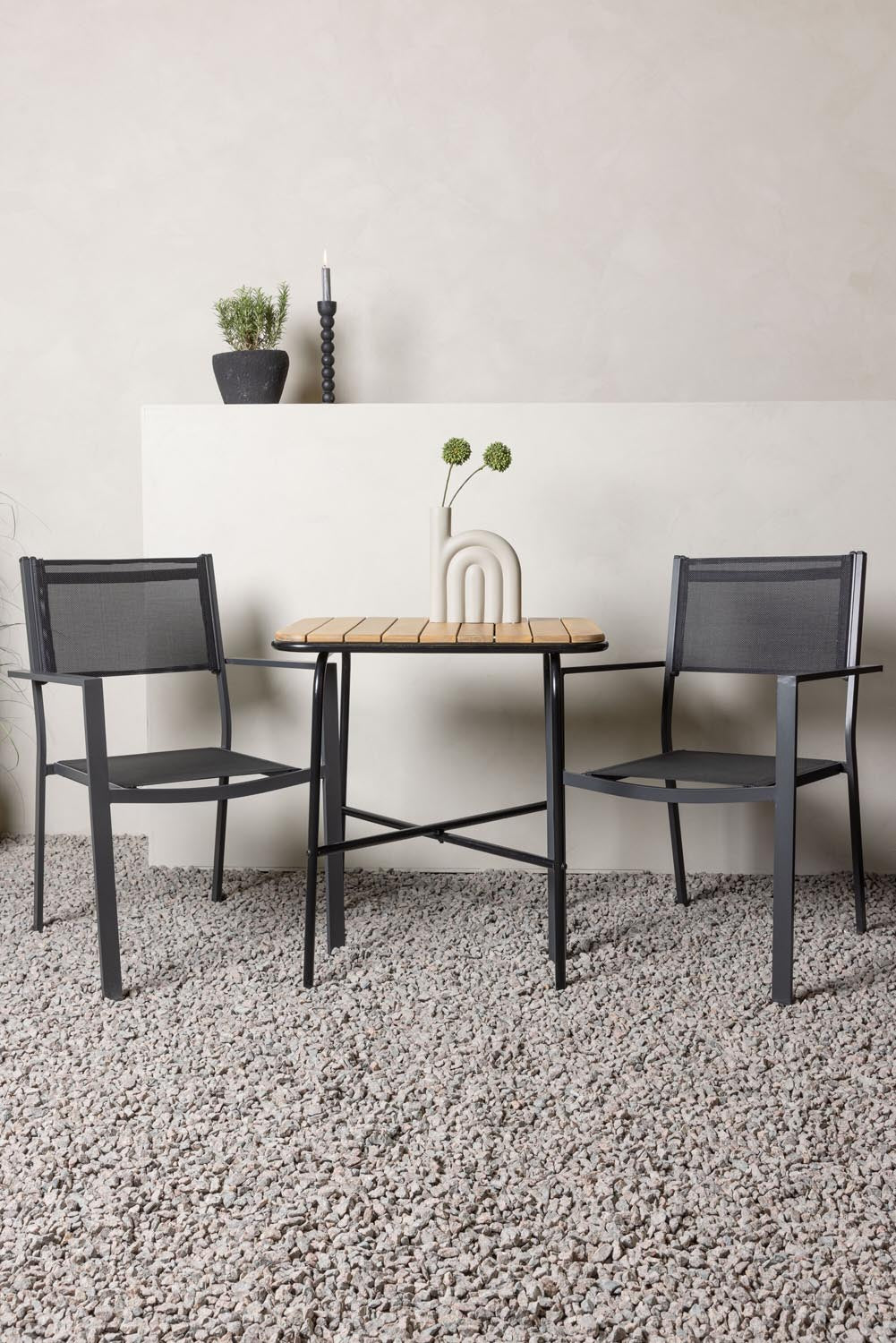 Holmbeck Outdoor-Tischset Copacabana 70cm/2St. in Schwarz präsentiert im Onlineshop von KAQTU Design AG. Gartentischset ist von Venture Home