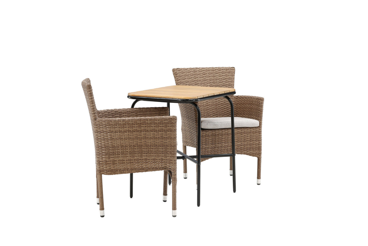 Holmbeck Outdoor-Tischset Malina 70cm/2St. in Natur / Schwarz präsentiert im Onlineshop von KAQTU Design AG. Gartentischset ist von Venture Home
