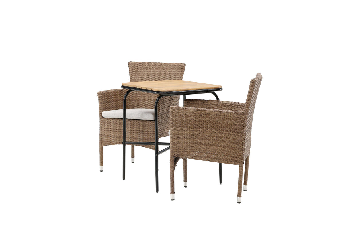 Holmbeck Outdoor-Tischset Malina 70cm/2St. in Natur / Schwarz präsentiert im Onlineshop von KAQTU Design AG. Gartentischset ist von Venture Home