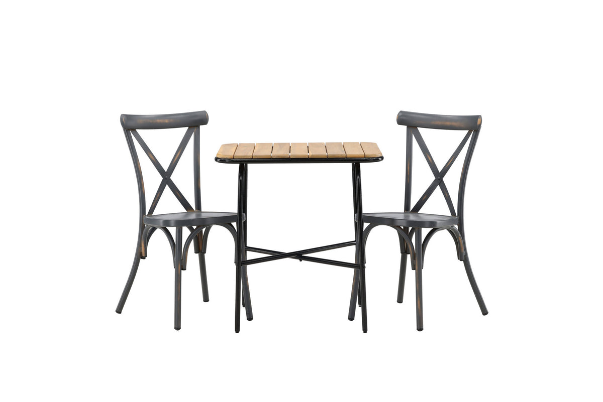 Holmbeck Outdoor-Tischset Peking 70cm/2St. in Dunkelgrau präsentiert im Onlineshop von KAQTU Design AG. Gartentischset ist von Venture Home
