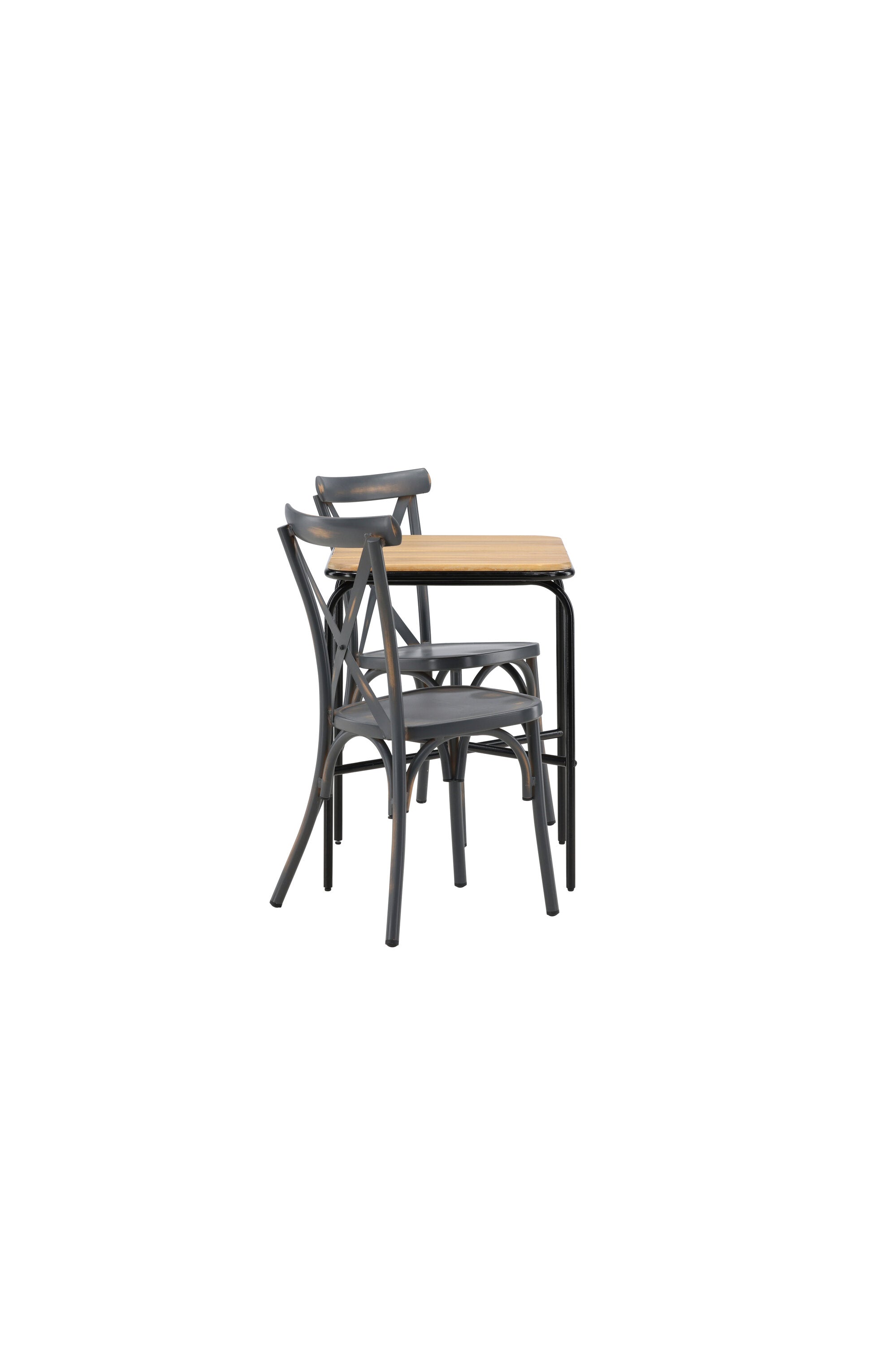 Holmbeck Outdoor-Tischset Peking 70cm/2St. in Dunkelgrau präsentiert im Onlineshop von KAQTU Design AG. Gartentischset ist von Venture Home