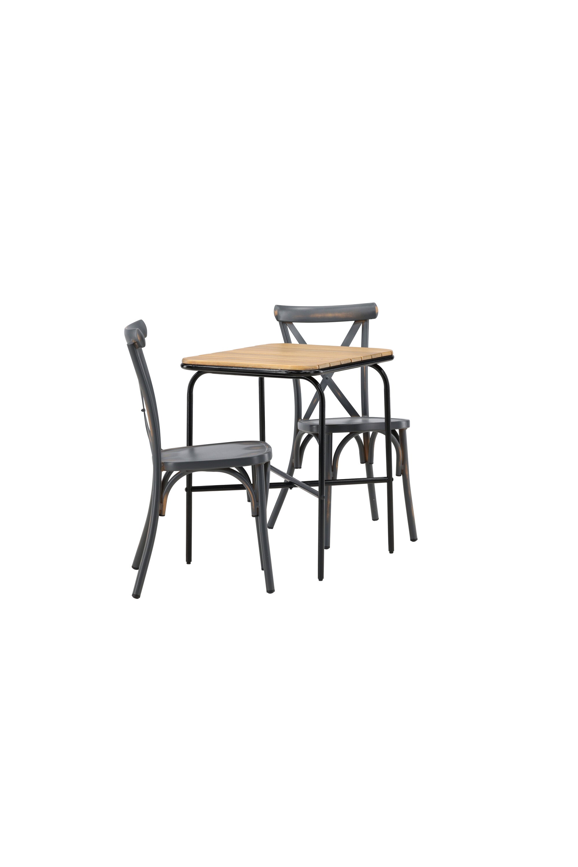 Holmbeck Outdoor-Tischset Peking 70cm/2St. in Dunkelgrau präsentiert im Onlineshop von KAQTU Design AG. Gartentischset ist von Venture Home