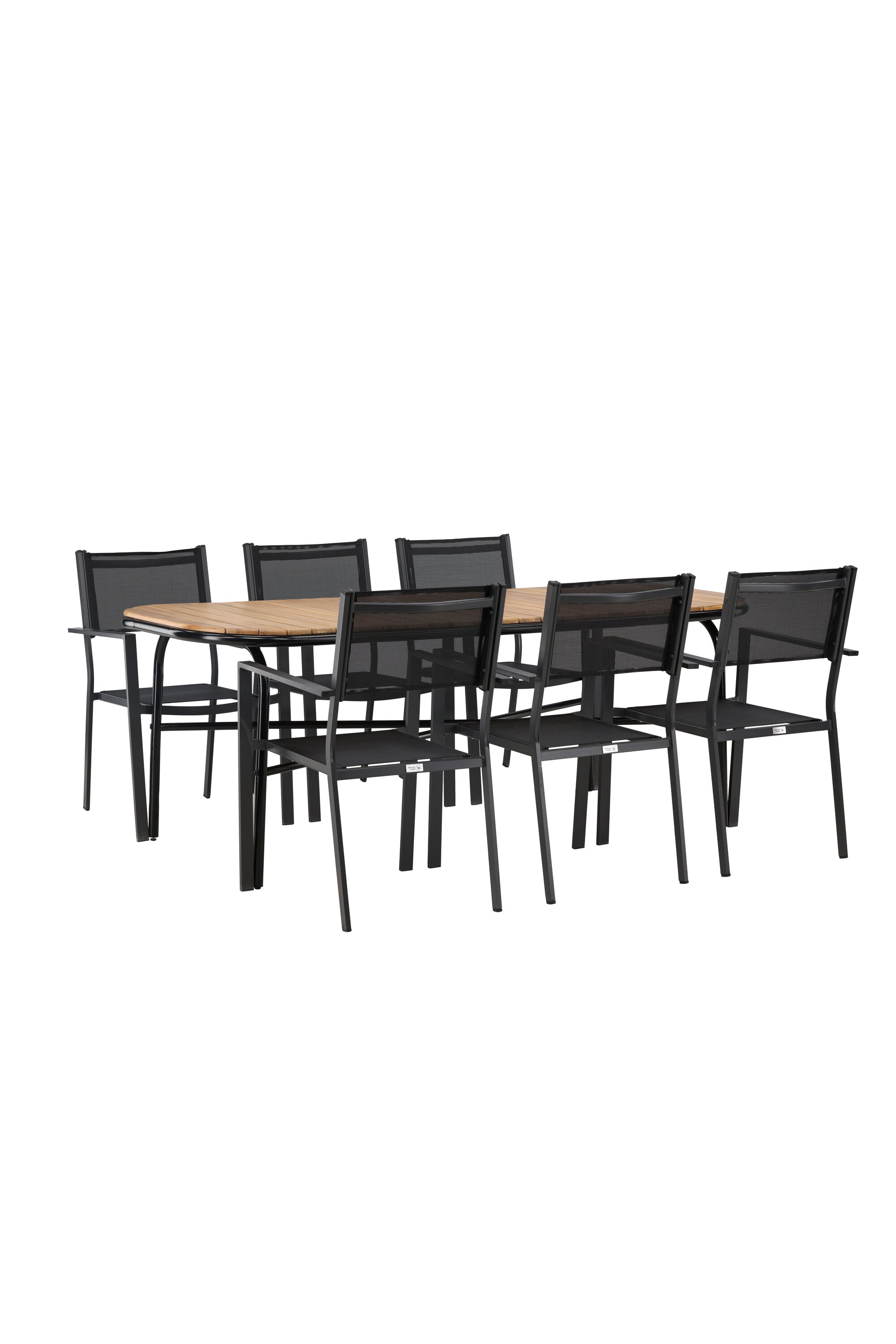 Holmbeck Outdoor-Tischset Copacabana 200cm/6St. in Schwarz präsentiert im Onlineshop von KAQTU Design AG. Gartentischset ist von Venture Home