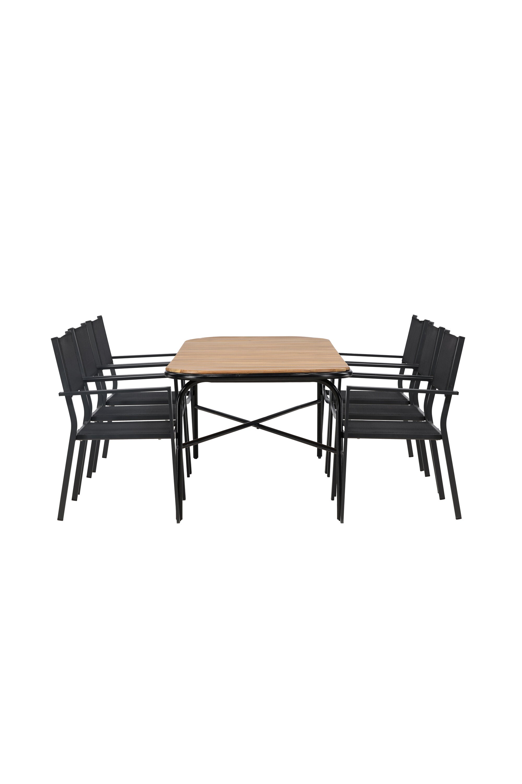 Holmbeck Outdoor-Tischset Copacabana 200cm/6St. in Schwarz präsentiert im Onlineshop von KAQTU Design AG. Gartentischset ist von Venture Home