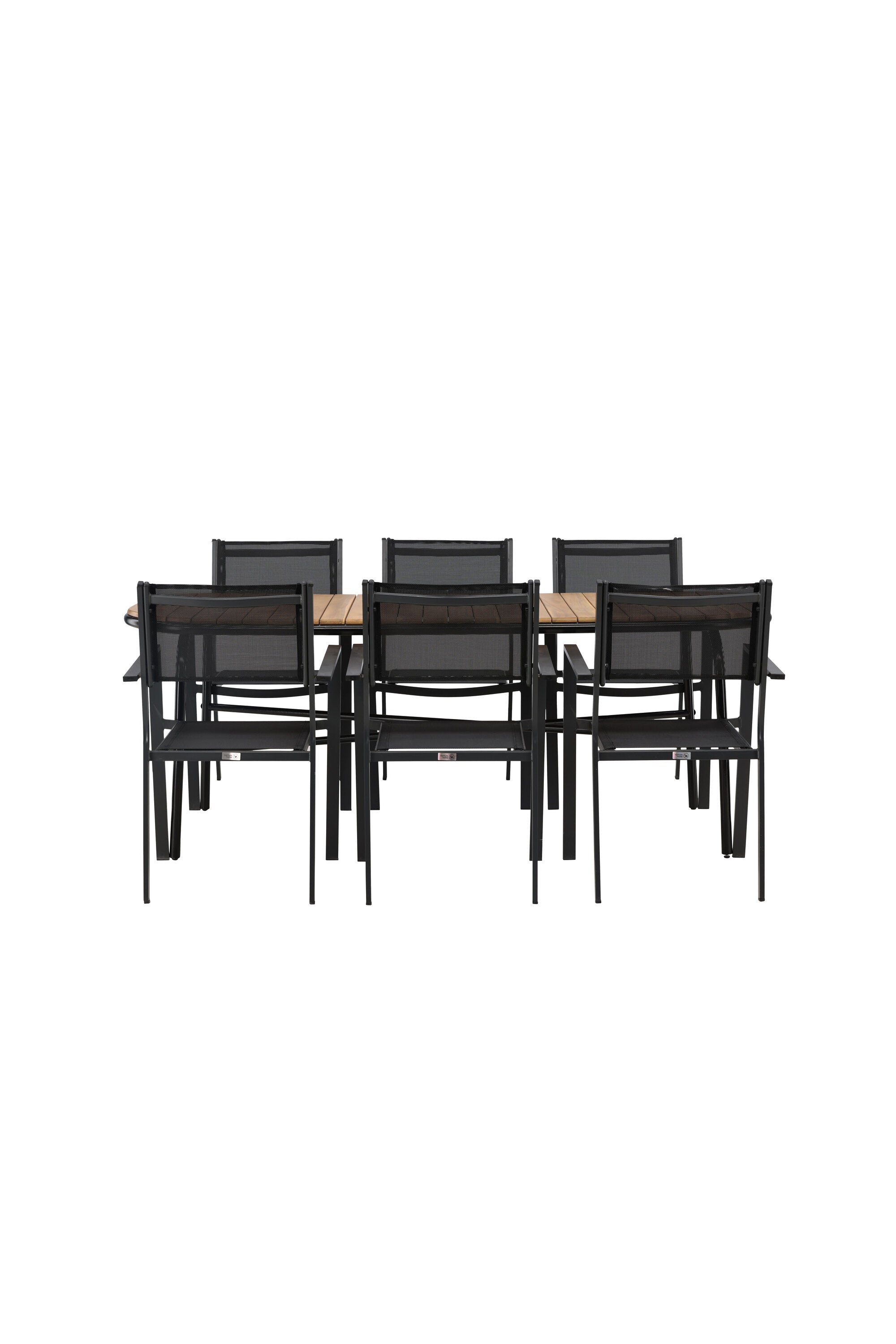 Holmbeck Outdoor-Tischset Copacabana 200cm/6St. in Schwarz präsentiert im Onlineshop von KAQTU Design AG. Gartentischset ist von Venture Home