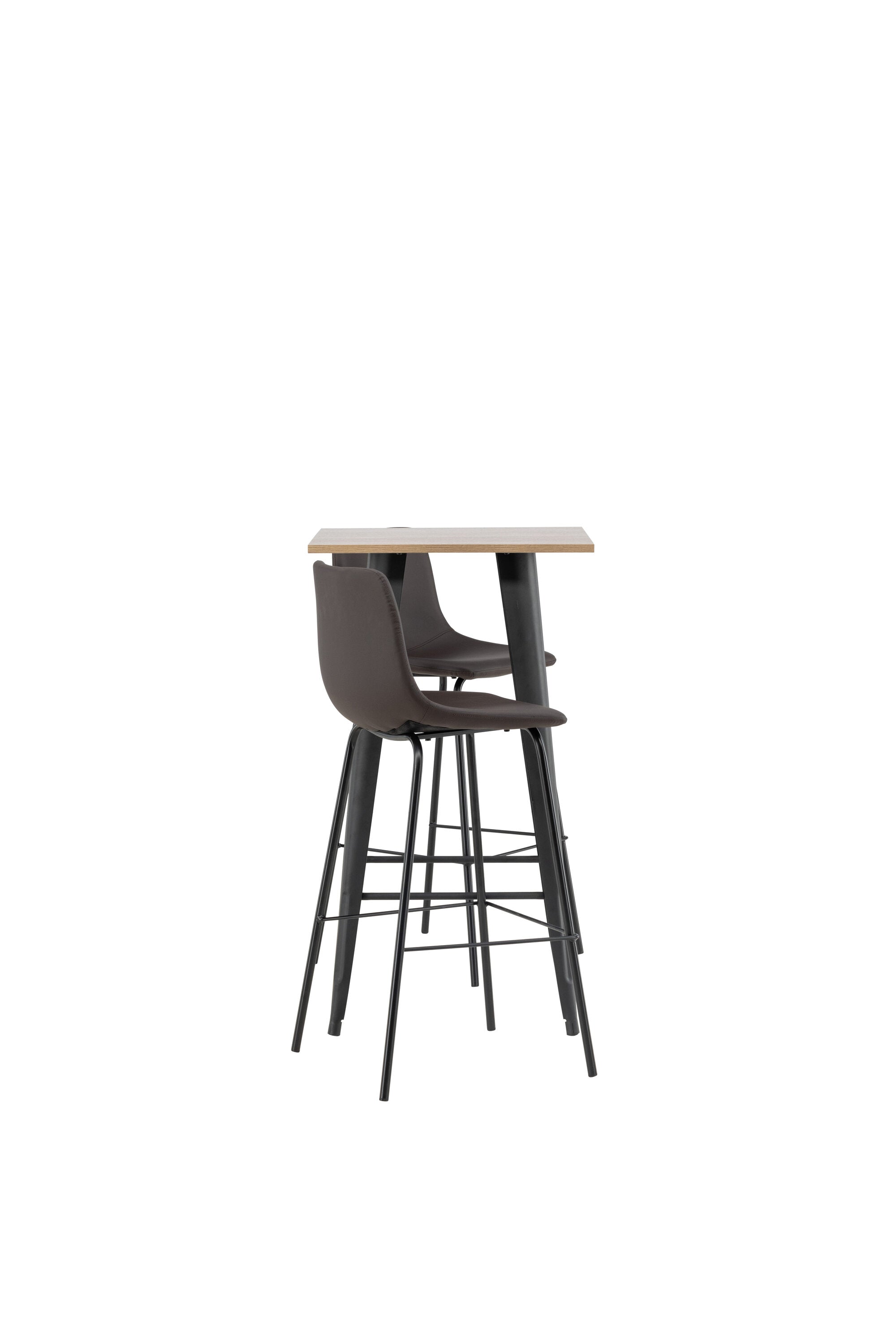Barset Tempe + Alexi 60cm/2St. in Schwarz Braun präsentiert im Onlineshop von KAQTU Design AG. Bartischset ist von Venture Home