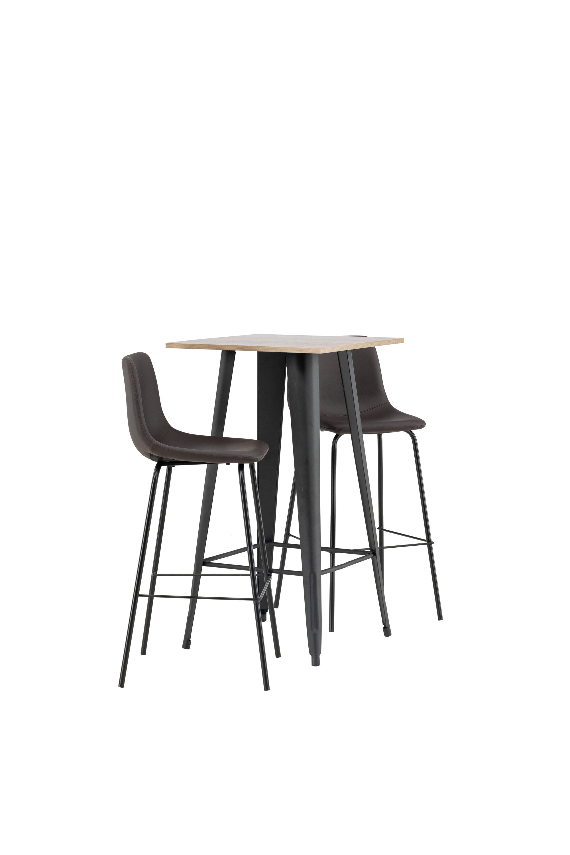 Barset Tempe + Alexi 60cm/2St. in Schwarz Braun präsentiert im Onlineshop von KAQTU Design AG. Bartischset ist von Venture Home