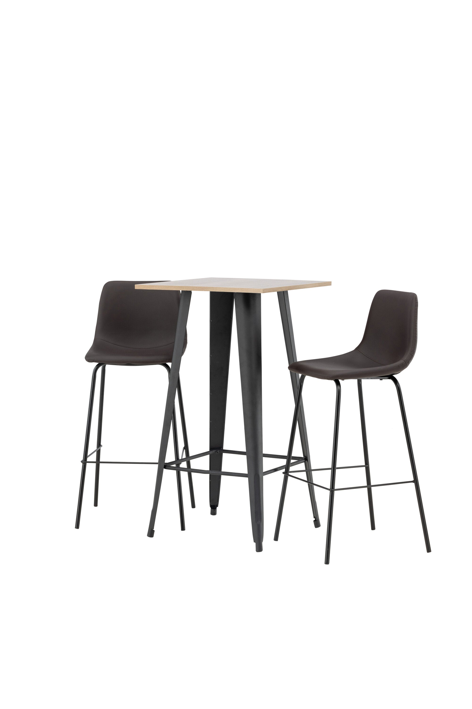 Barset Tempe + Alexi 60cm/2St. in Schwarz Braun präsentiert im Onlineshop von KAQTU Design AG. Bartischset ist von Venture Home