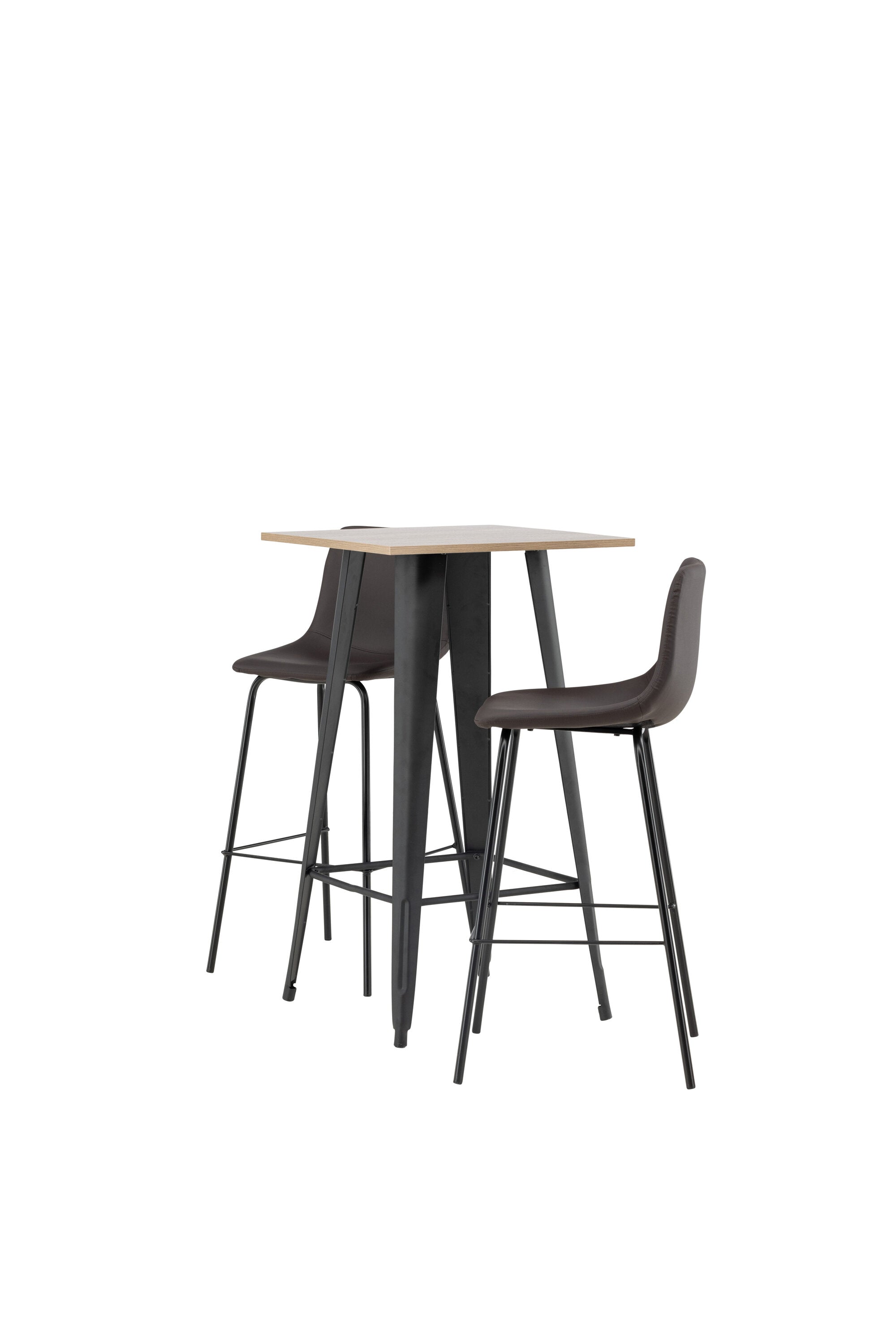 Barset Tempe + Alexi 60cm/2St. in Schwarz Braun präsentiert im Onlineshop von KAQTU Design AG. Bartischset ist von Venture Home