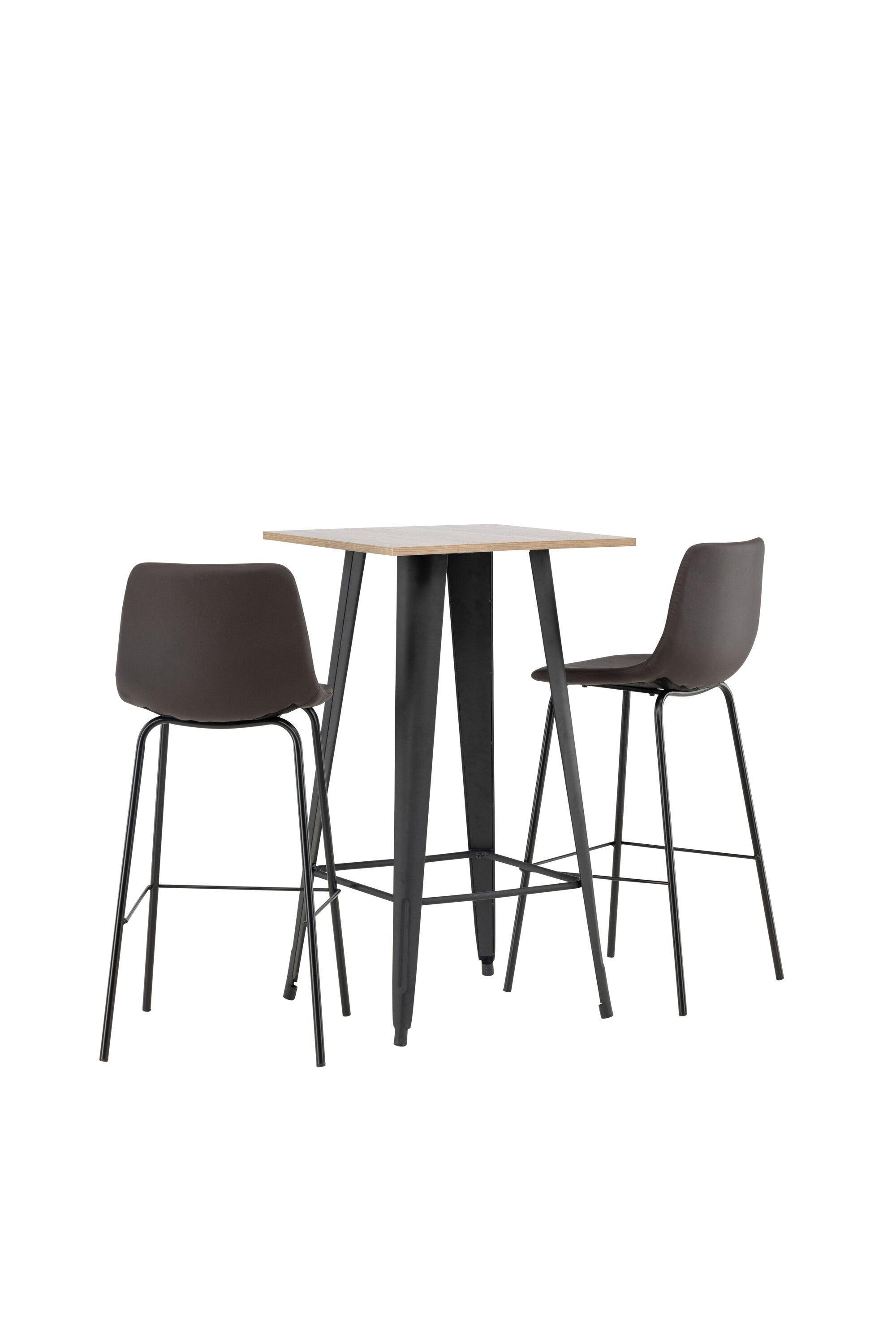Barset Tempe + Alexi 60cm/2St. in Schwarz Braun präsentiert im Onlineshop von KAQTU Design AG. Bartischset ist von Venture Home