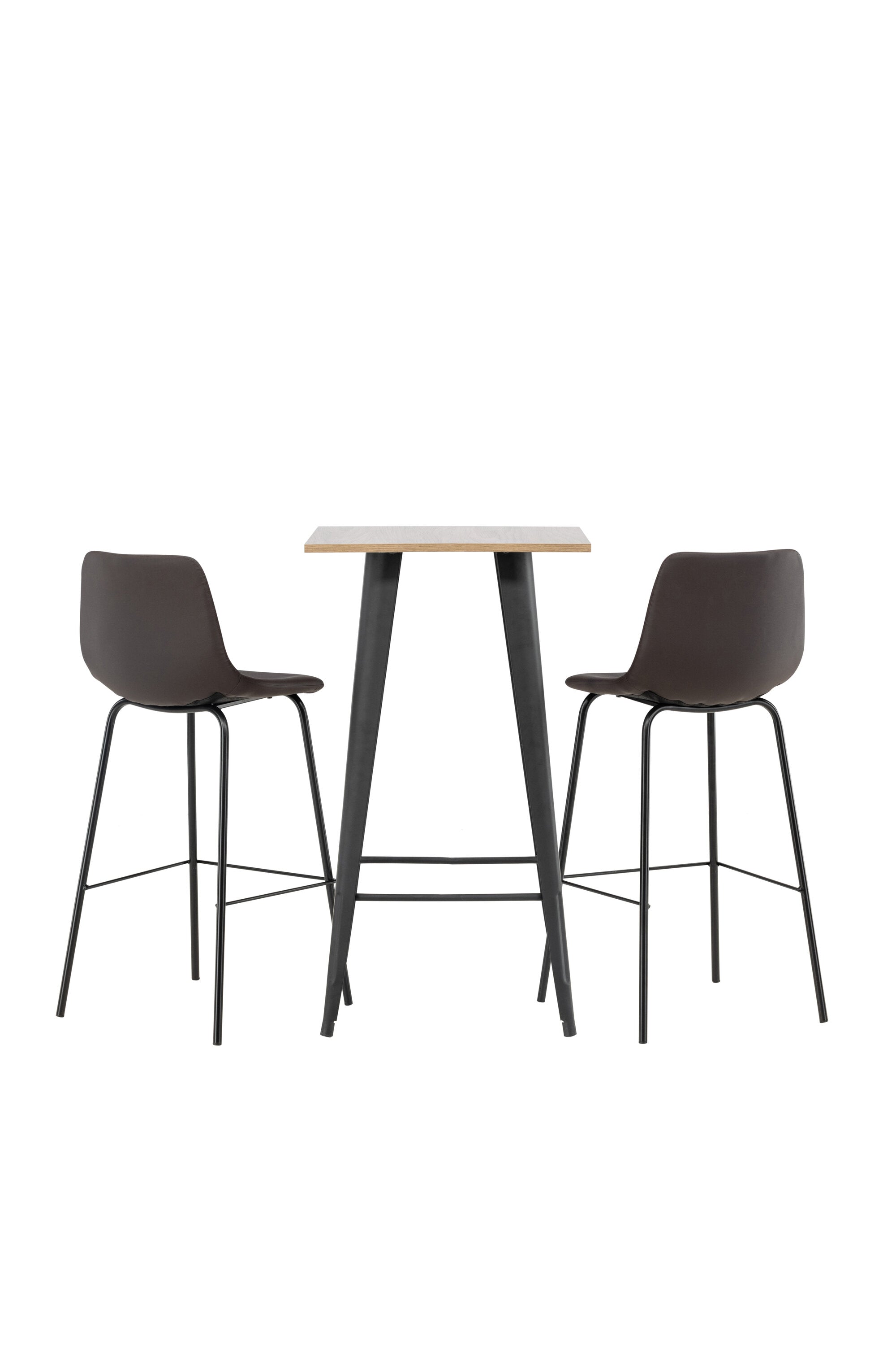 Barset Tempe + Alexi 60cm/2St. in Schwarz Braun präsentiert im Onlineshop von KAQTU Design AG. Bartischset ist von Venture Home