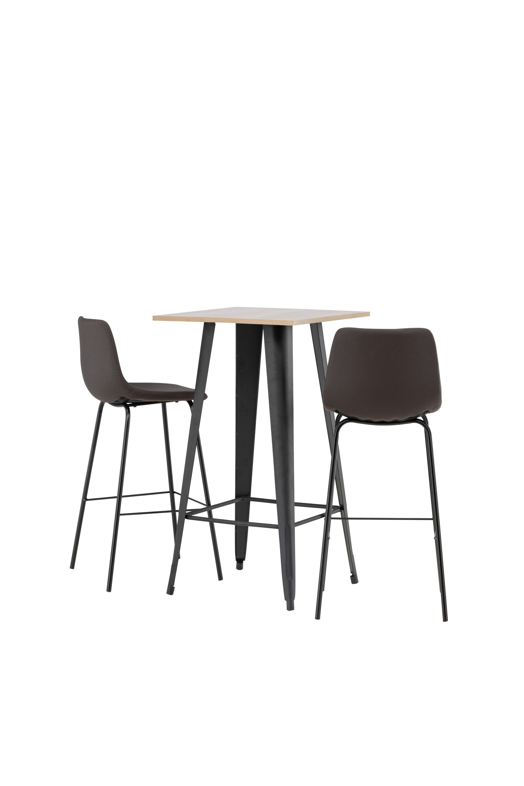 Barset Tempe + Alexi 60cm/2St. in Schwarz Braun präsentiert im Onlineshop von KAQTU Design AG. Bartischset ist von Venture Home